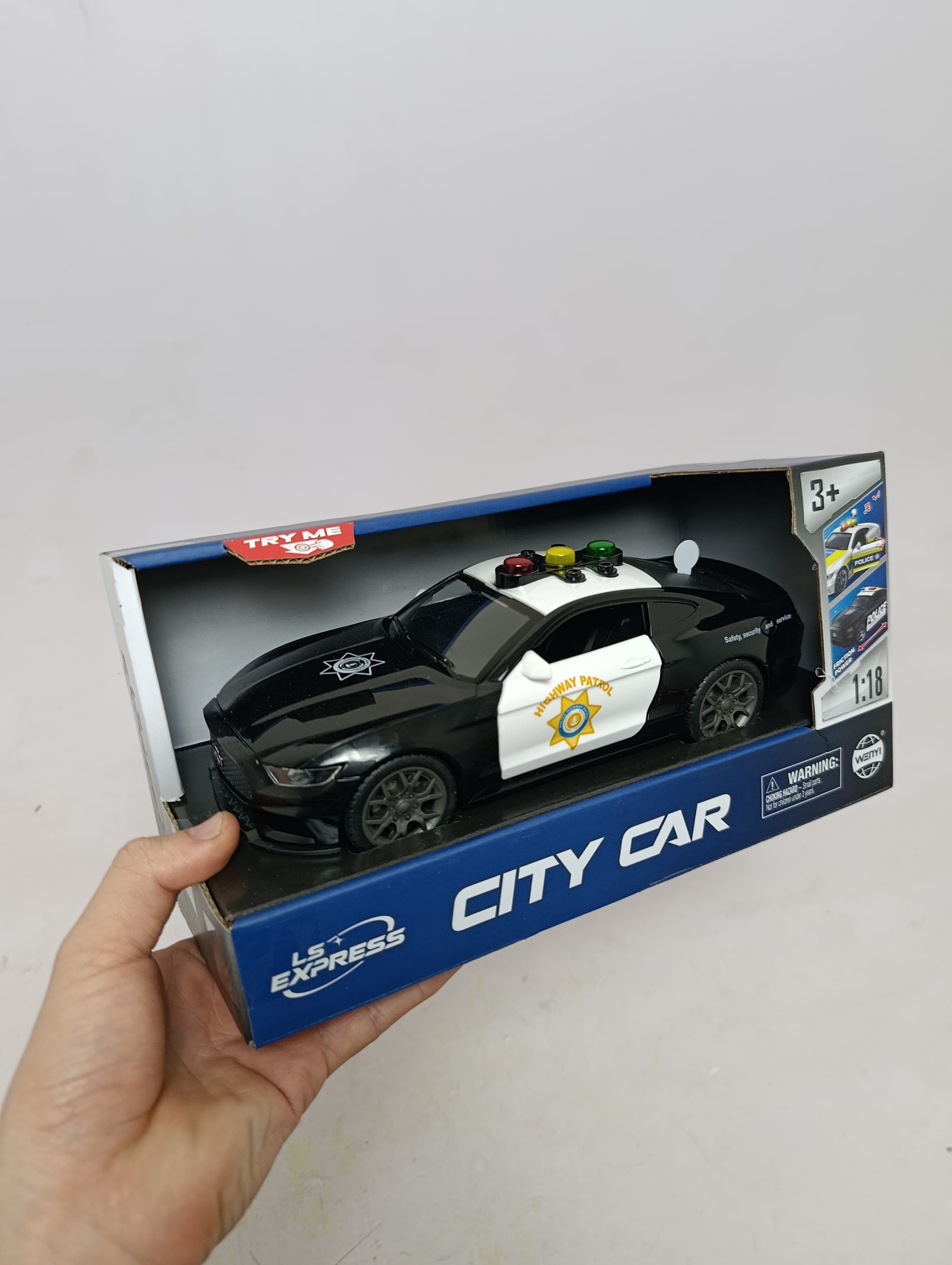 Полицейская машина игрушка 1:18 масштабная модель для мальчиков