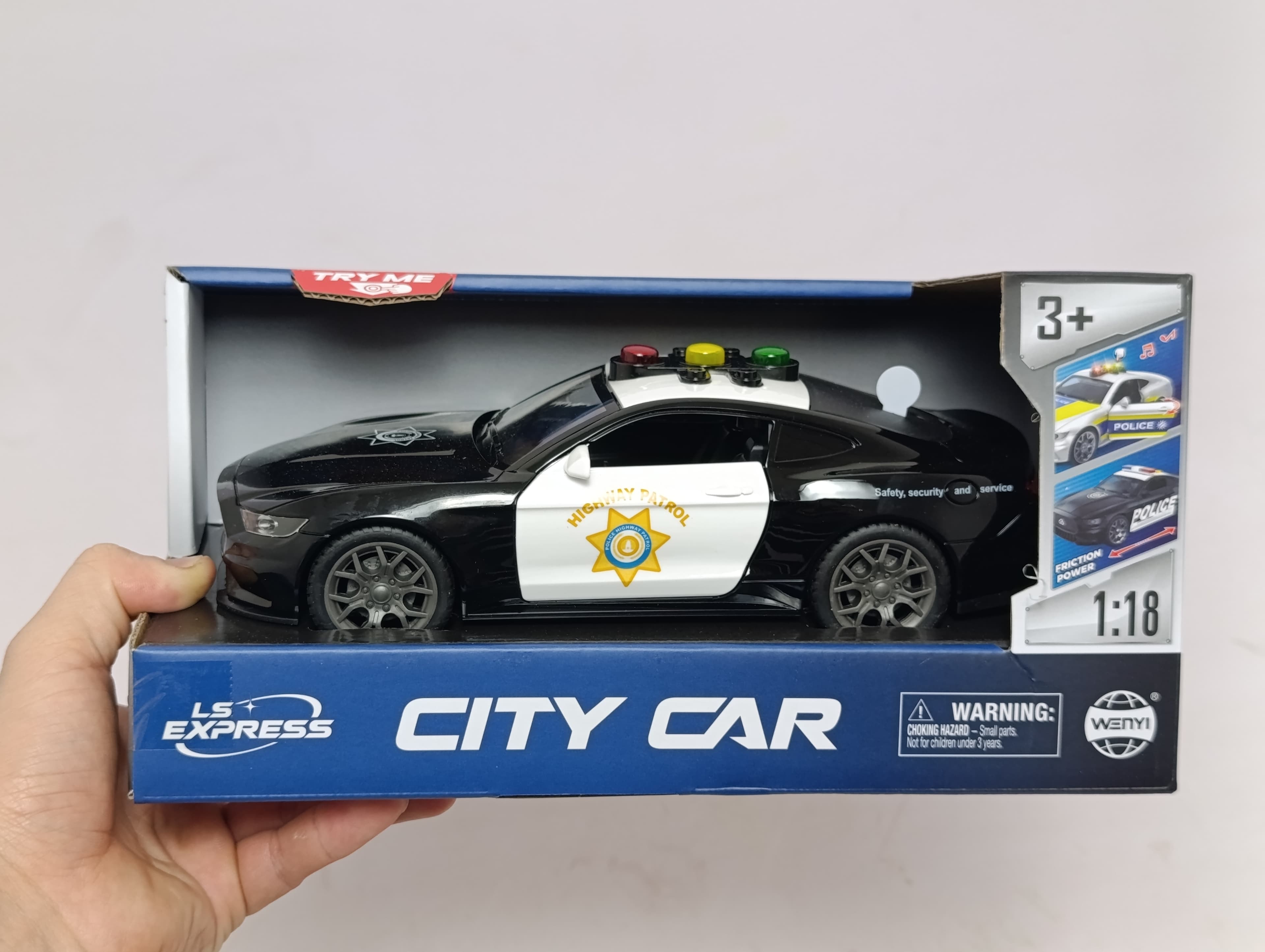 Полицейская машина игрушка 1:18 масштабная модель для мальчиков — фото 2