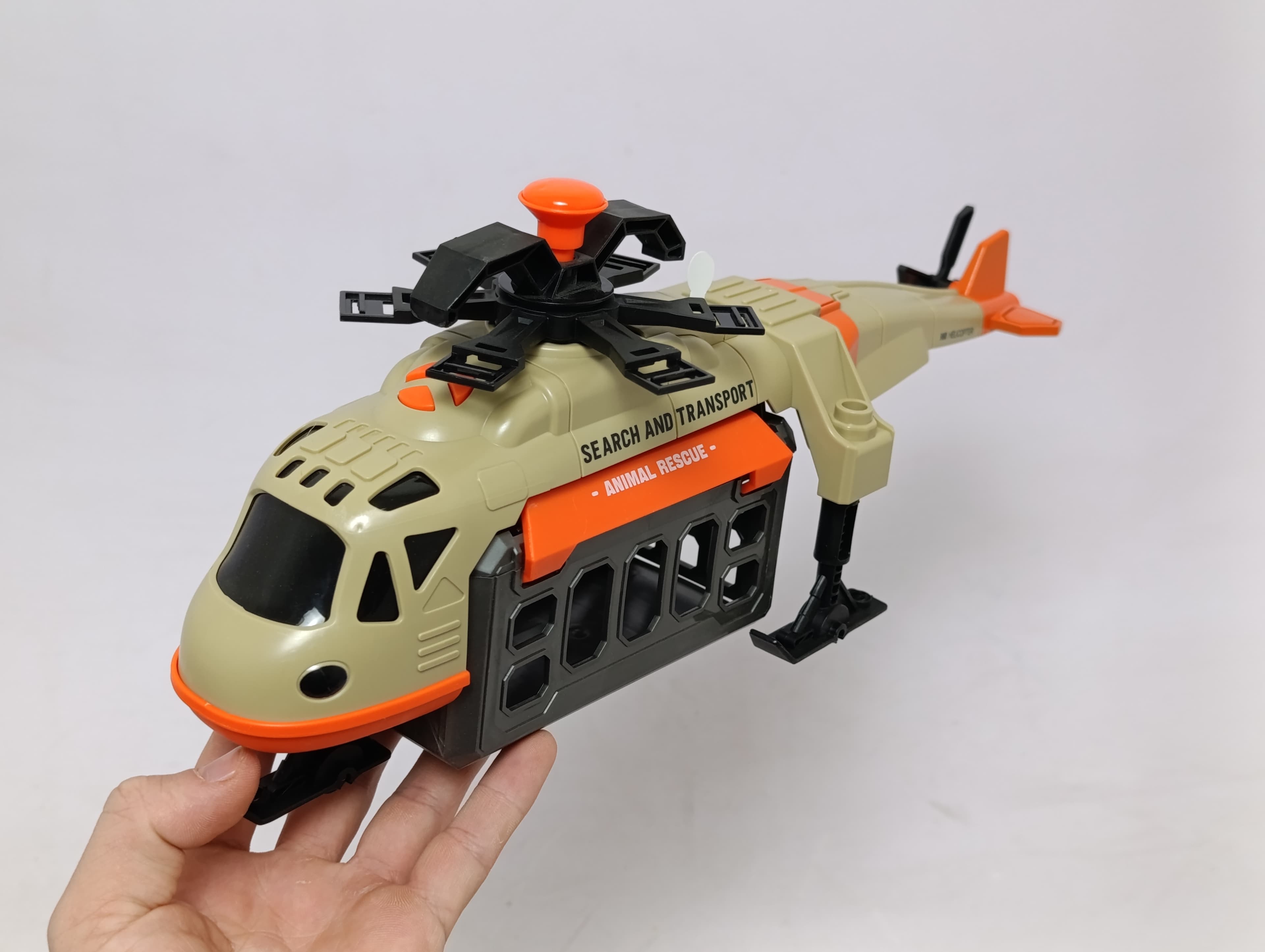 Вертолёт для спасения динозавра Wenyi Dino Rescue 1:16 со светом, звуком и фигуркой — фото 4