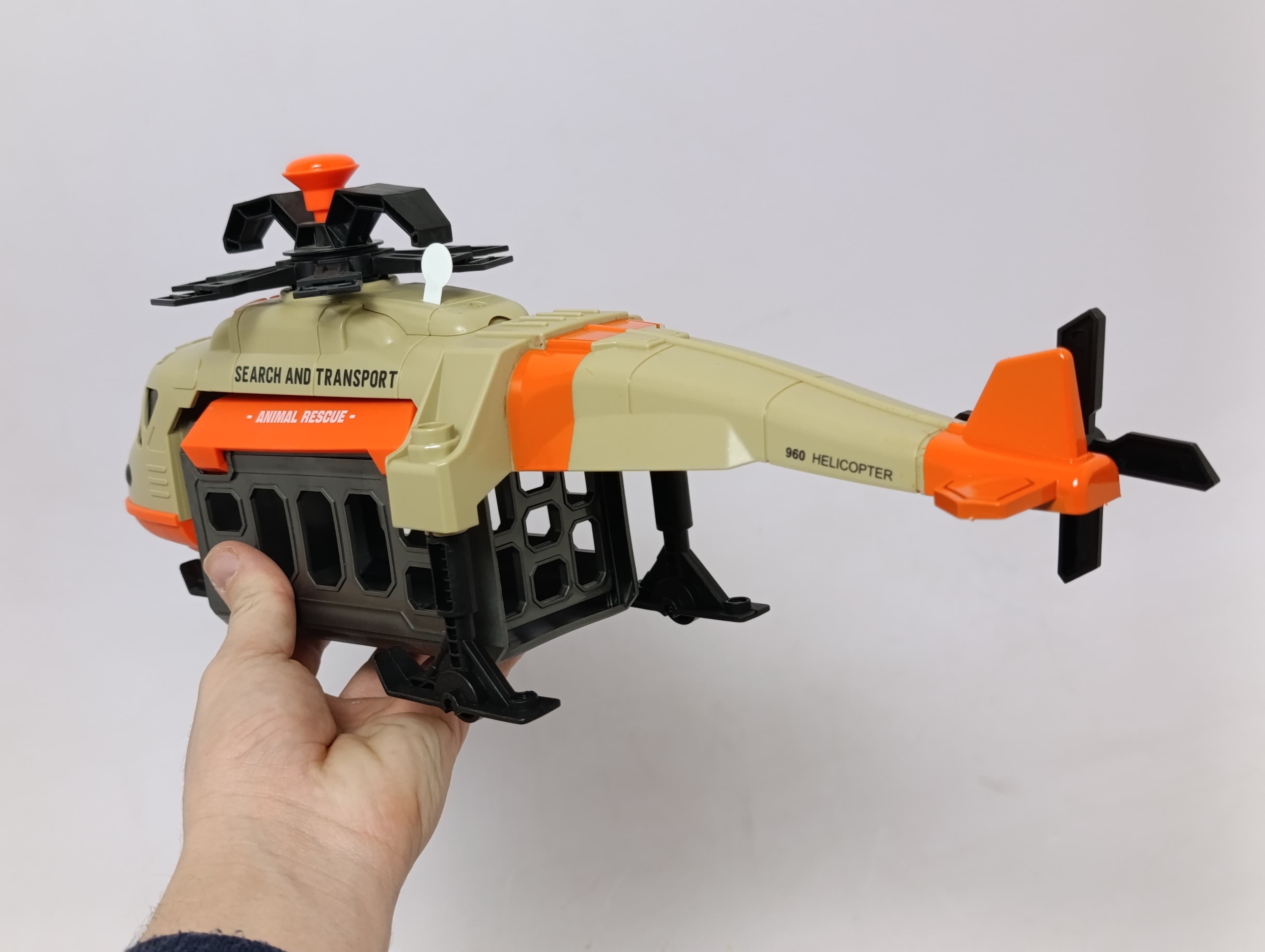 Вертолёт для спасения динозавра Wenyi Dino Rescue 1:16 со светом, звуком и фигуркой — фото 6