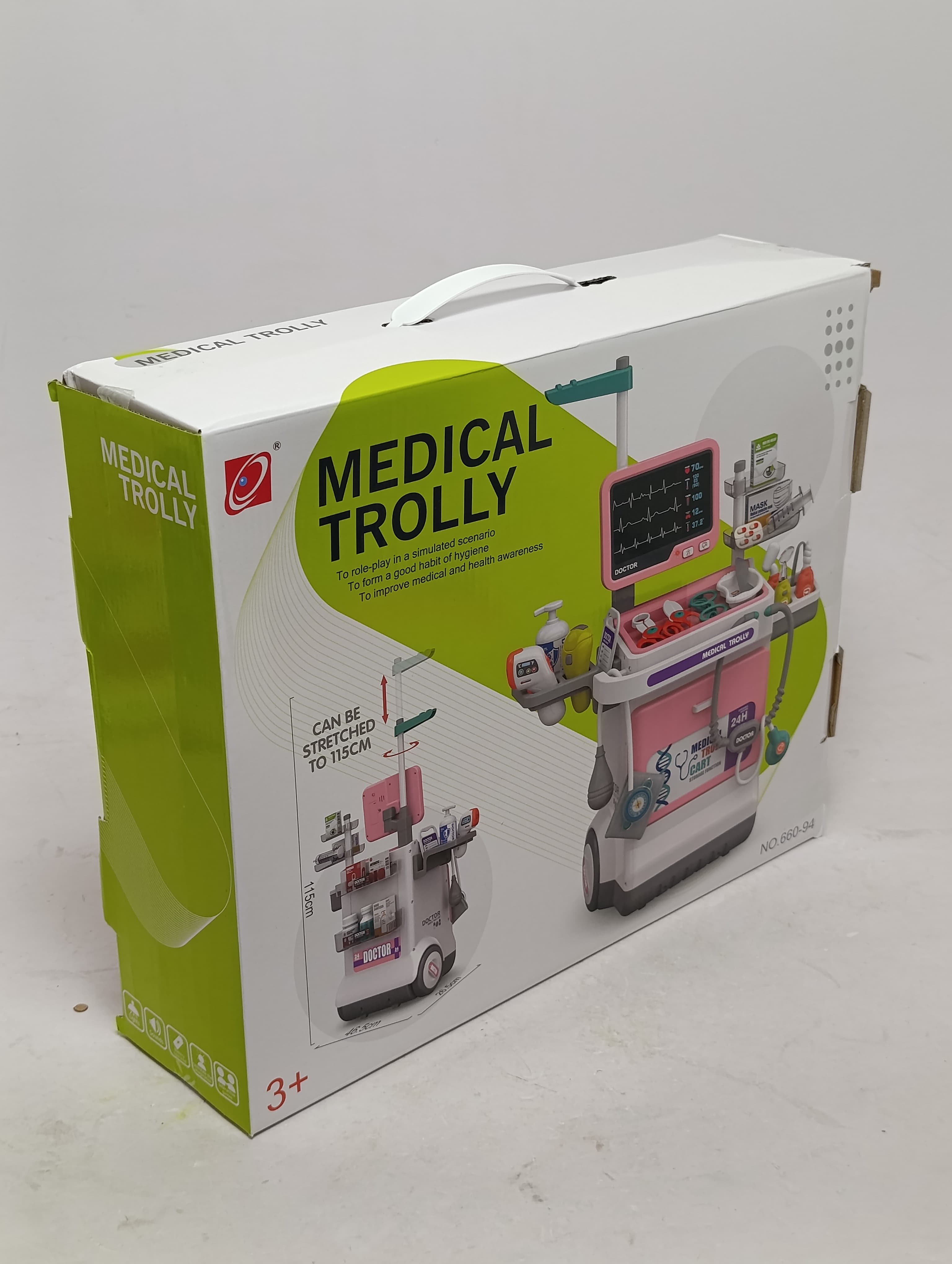 Электронная тележка для доктора Medical Trolley с интерактивной панелью и инструментами — фото 3