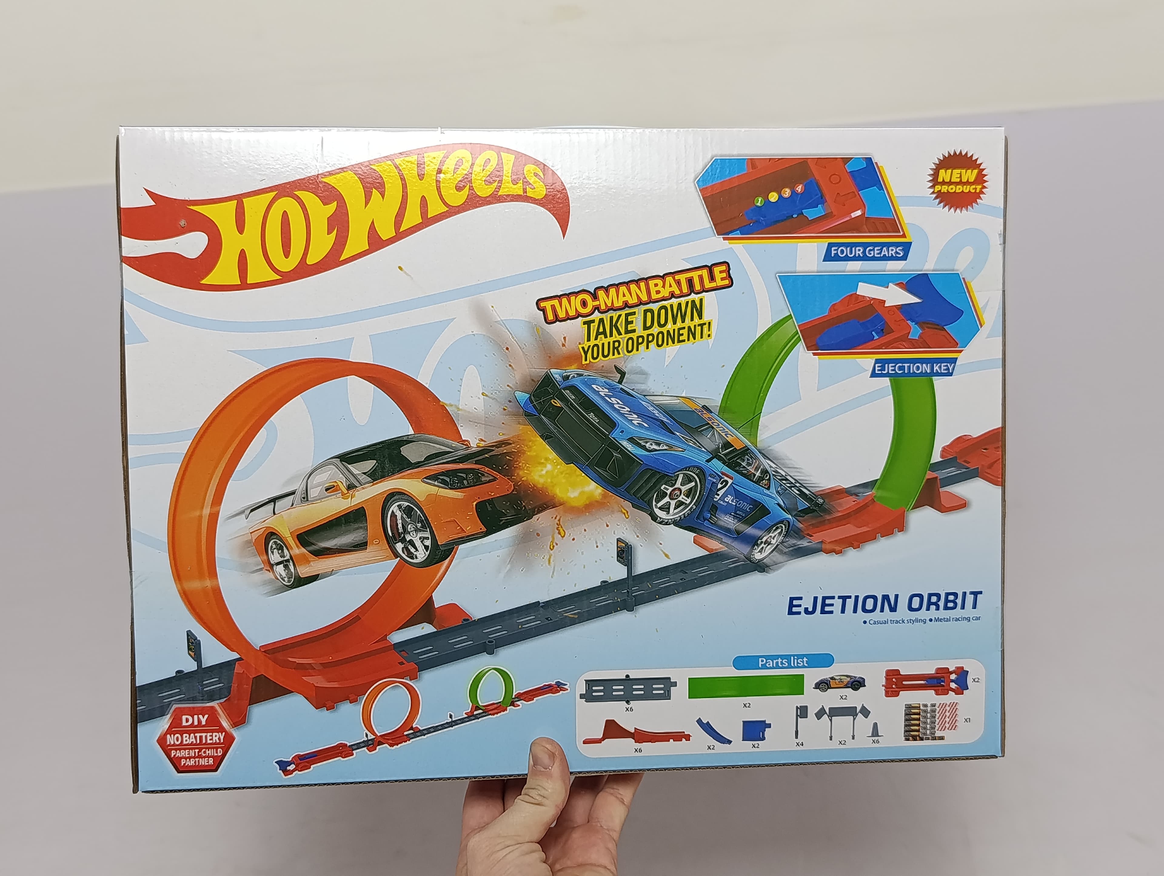 Игровой трек Hotwheels с машинкой, гоночная трасса для мальчиков — фото 2