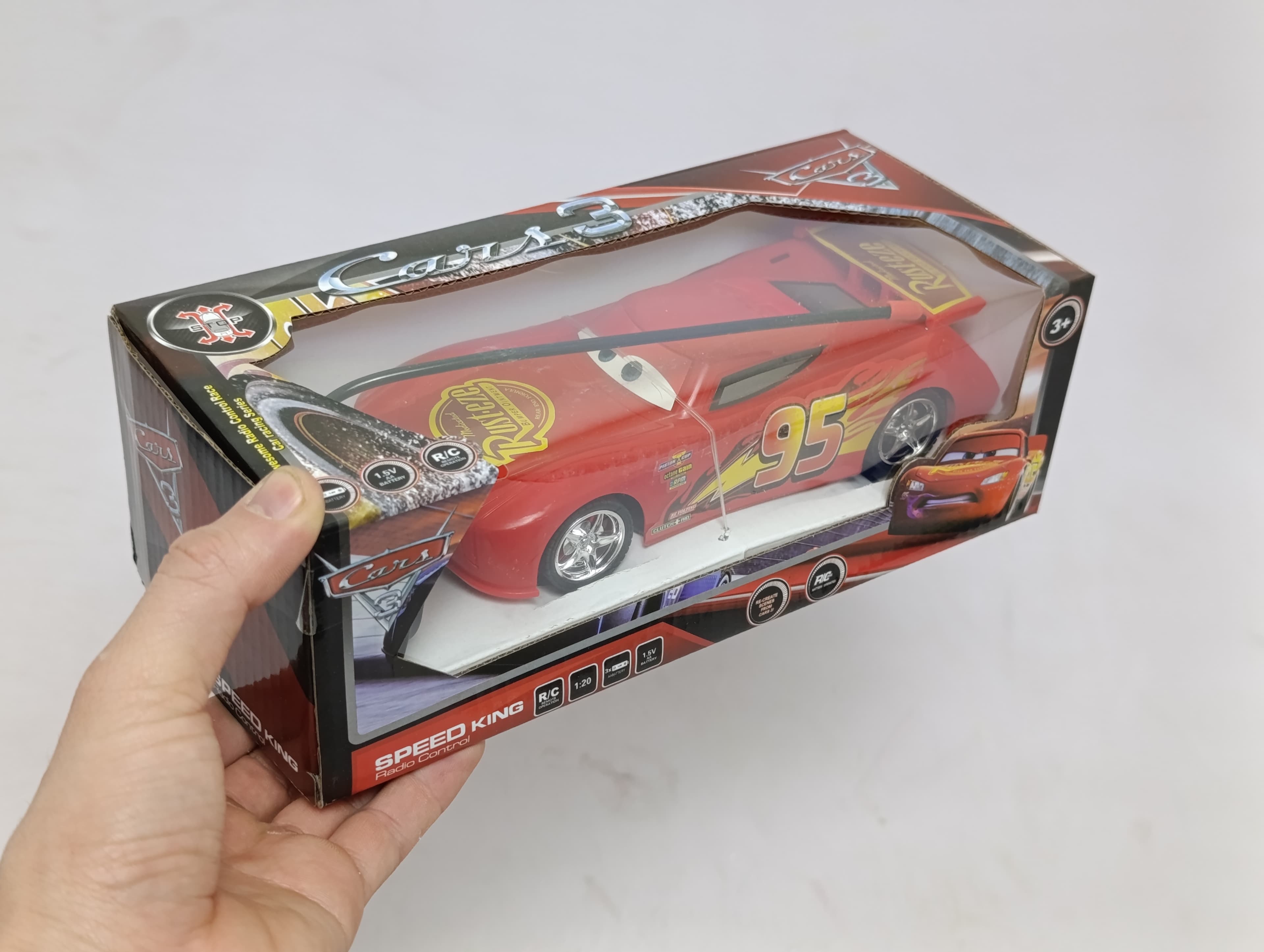 Радиоуправляемая машина Маквин Speed King Тачки, масштаб 1:20, красный гоночный автомобиль