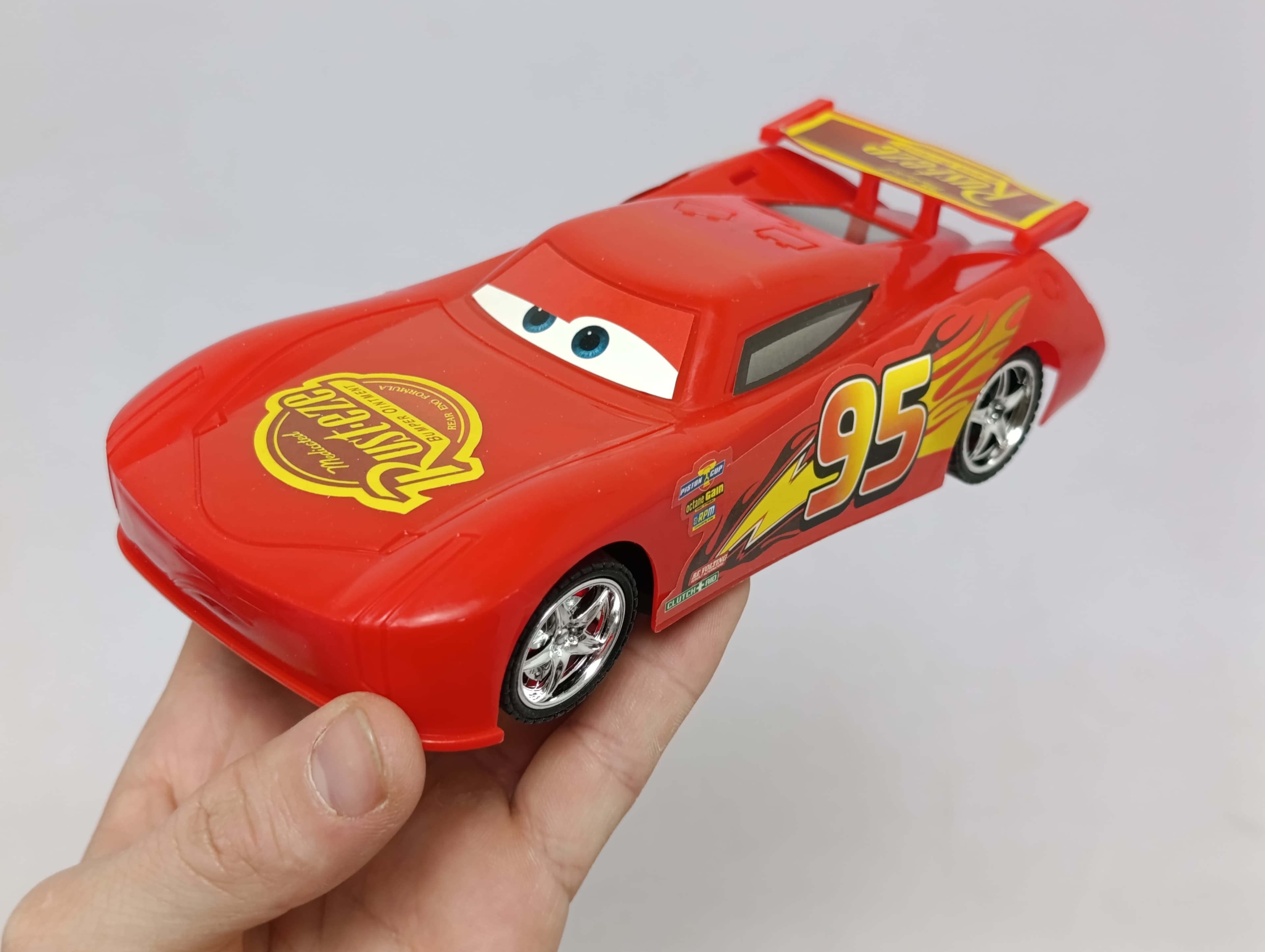 Радиоуправляемая машина Маквин Speed King Тачки, масштаб 1:20, красный гоночный автомобиль — фото 3