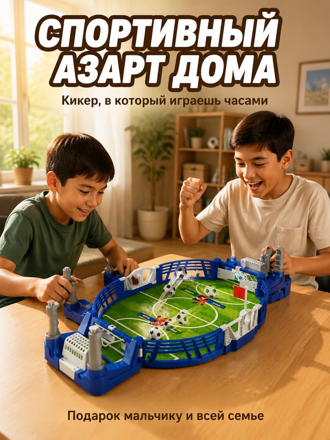 Настольный футбол League Football Board Game WAN LI LONG, игра для детей — фото 3