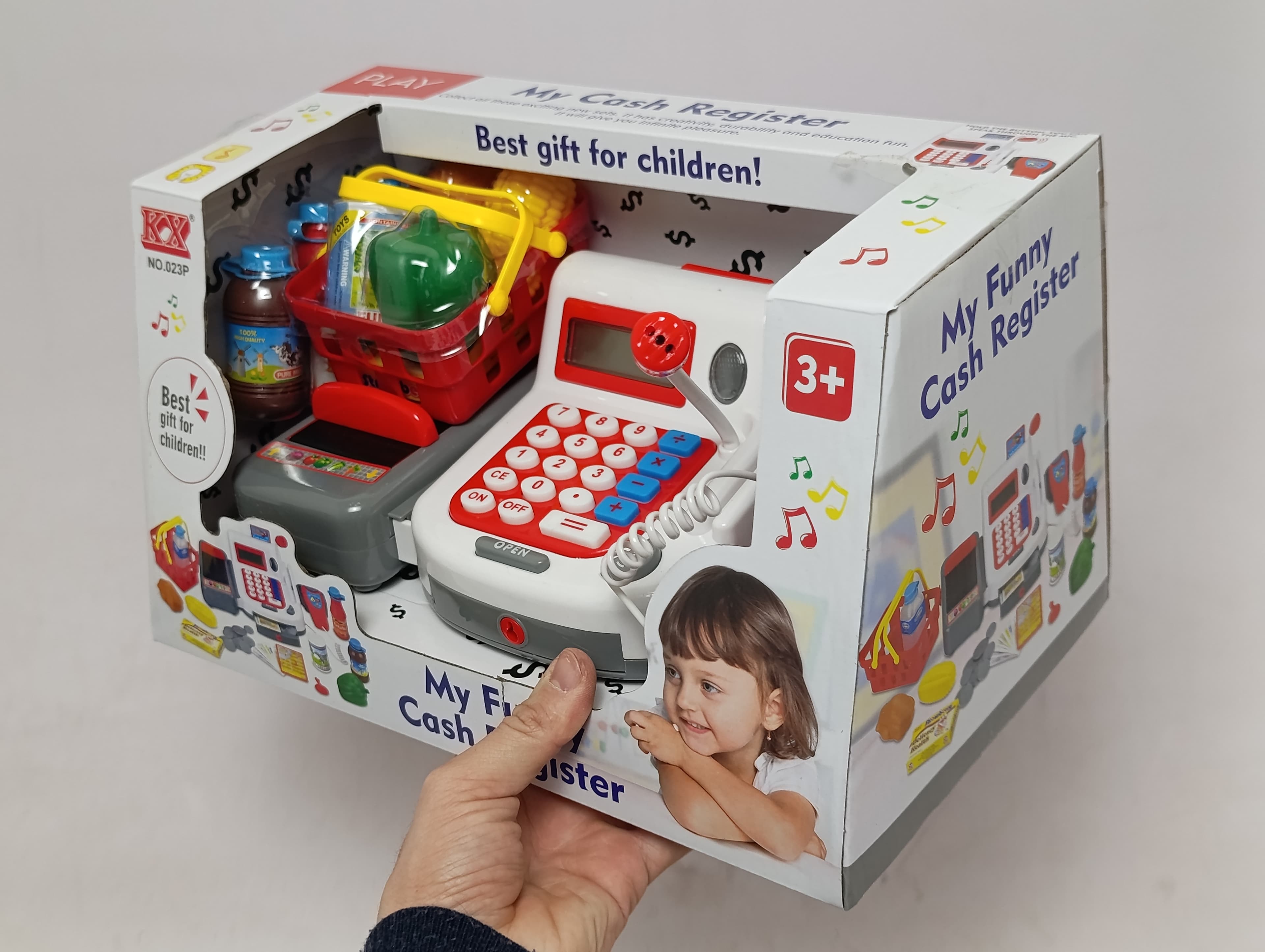 Умная касса KX детский игровой набор Магазин с калькулятором и сканером для детей — фото 3