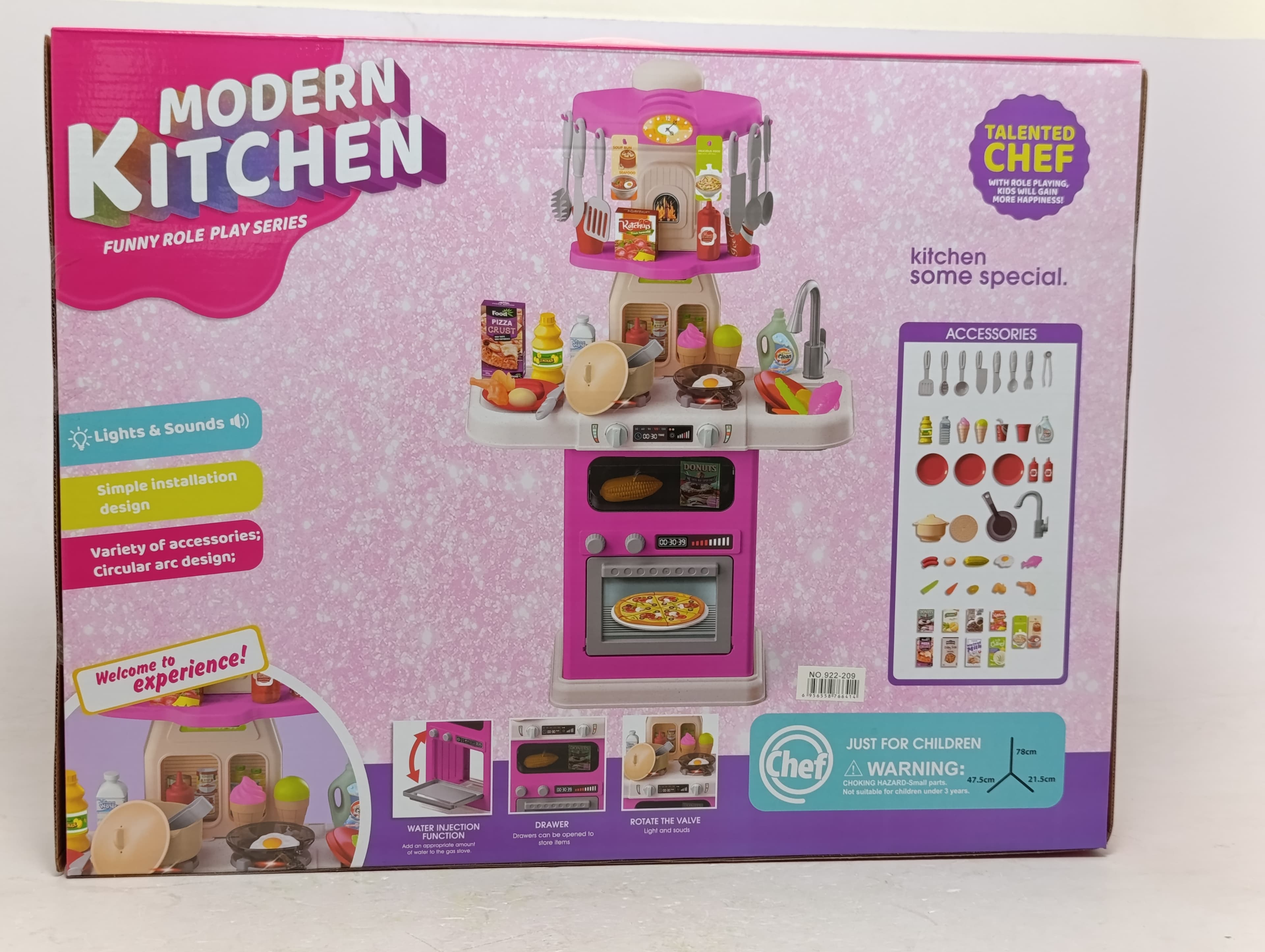 Детская игровая кухня Modern Kitchen, 64 предмета, свет и звук, от 3 лет — фото 3