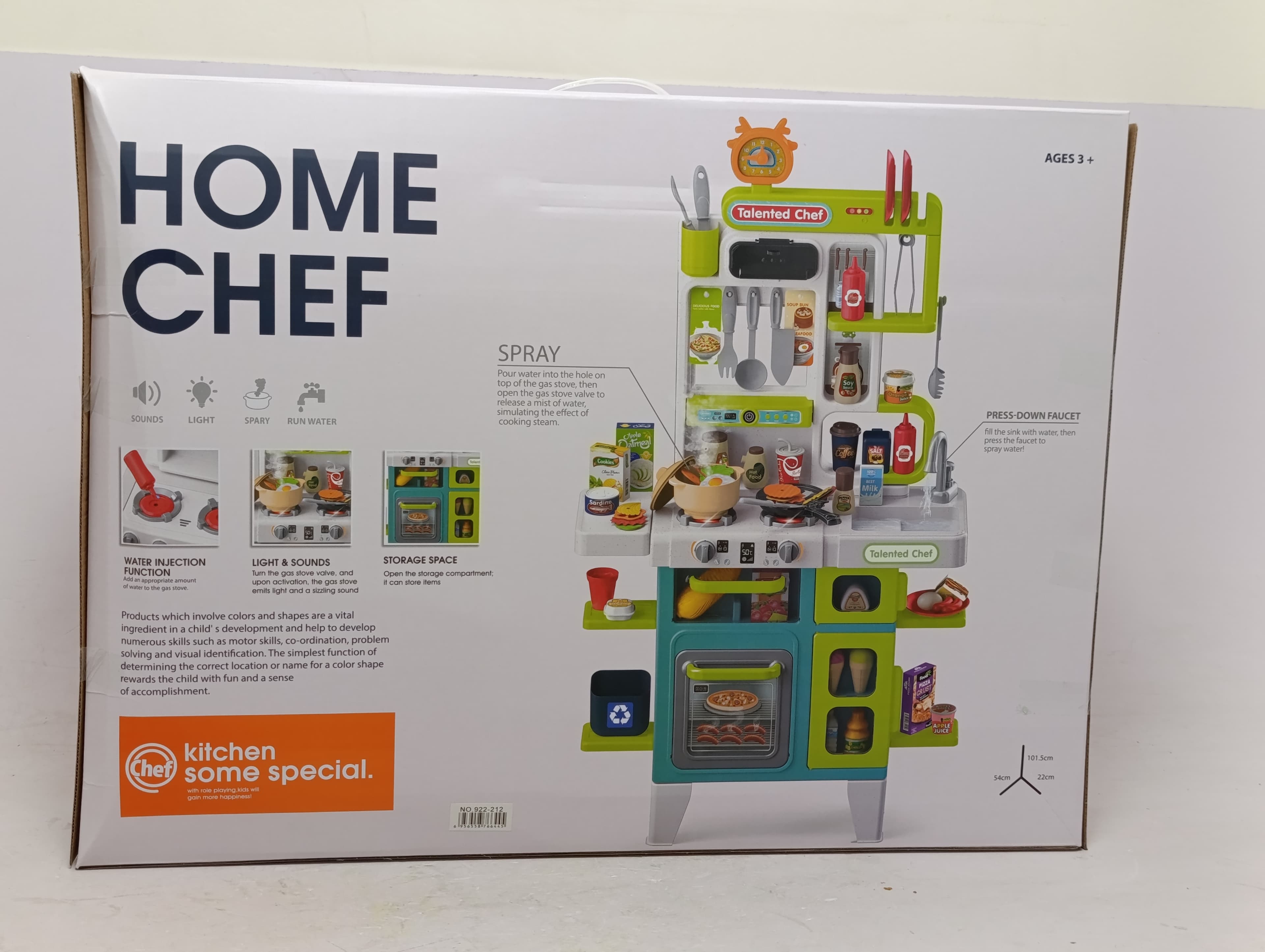 Игровая кухня Home Chef с плитой, духовкой и мойкой, детский игровой набор — фото 2