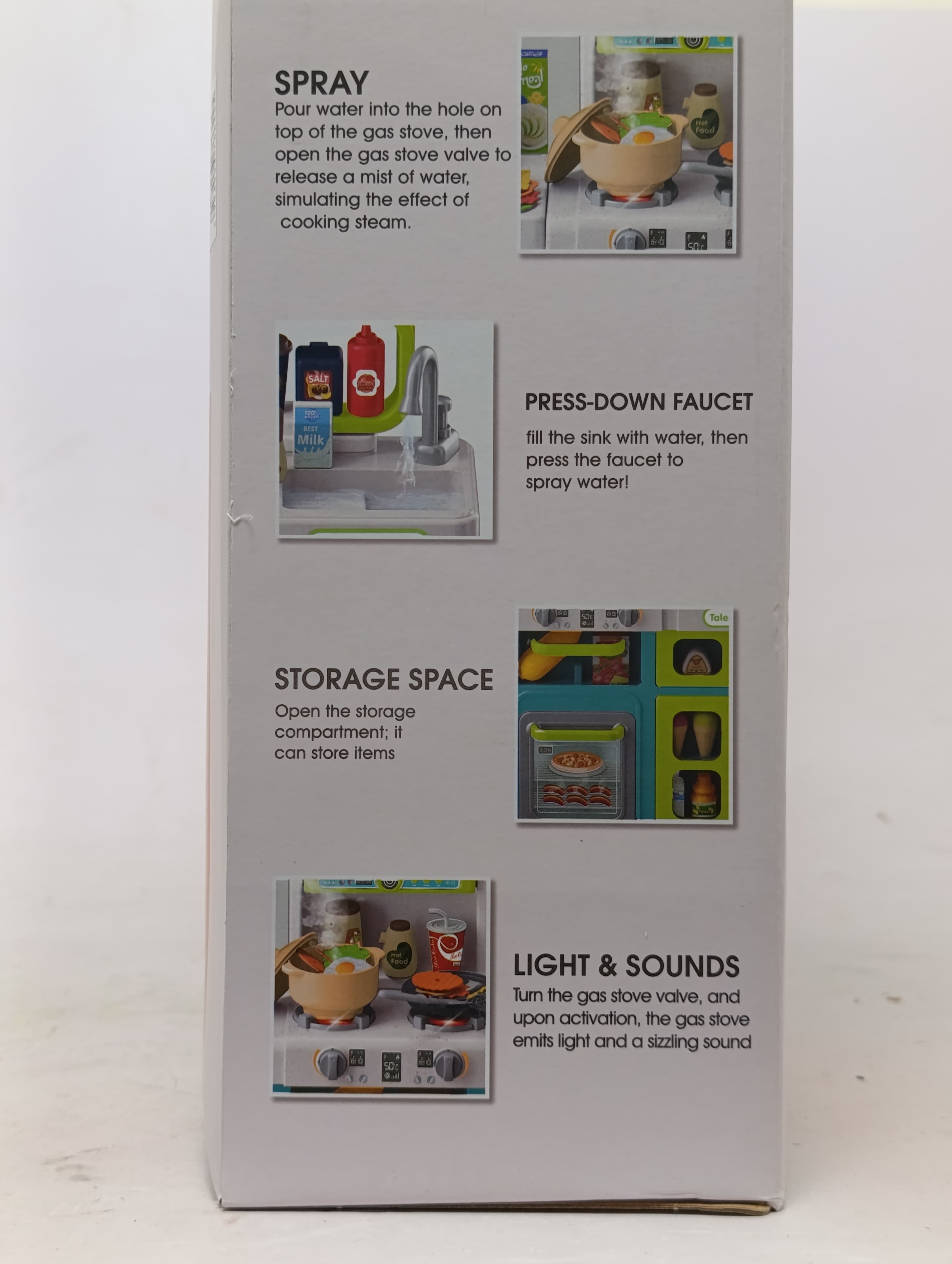 Игровая кухня Home Chef с плитой, духовкой и мойкой, детский игровой набор — фото 7