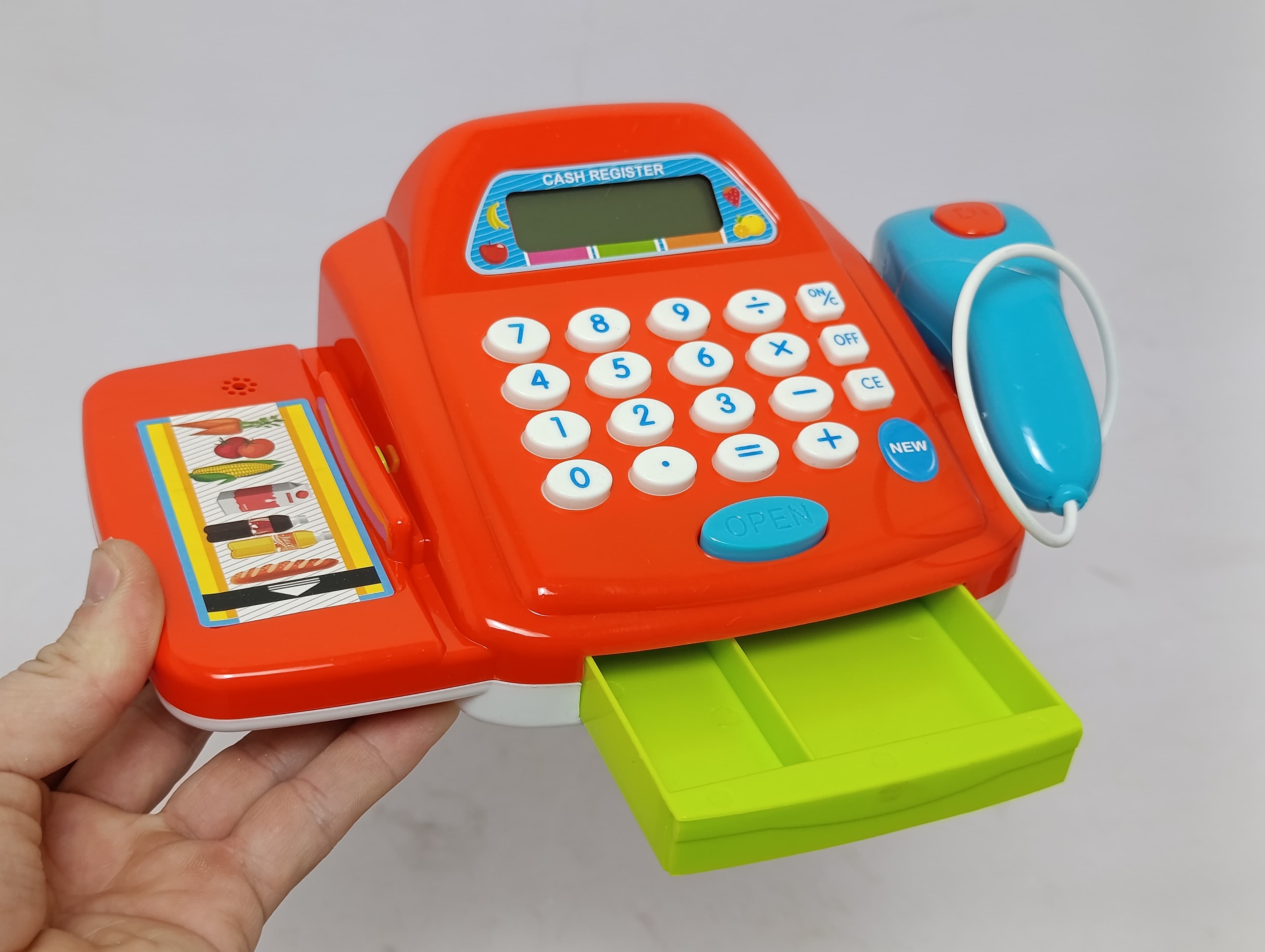 Умная касса MINISHOP со светом и звуком, калькулятор, сканер, батарейки в комплекте — фото 7