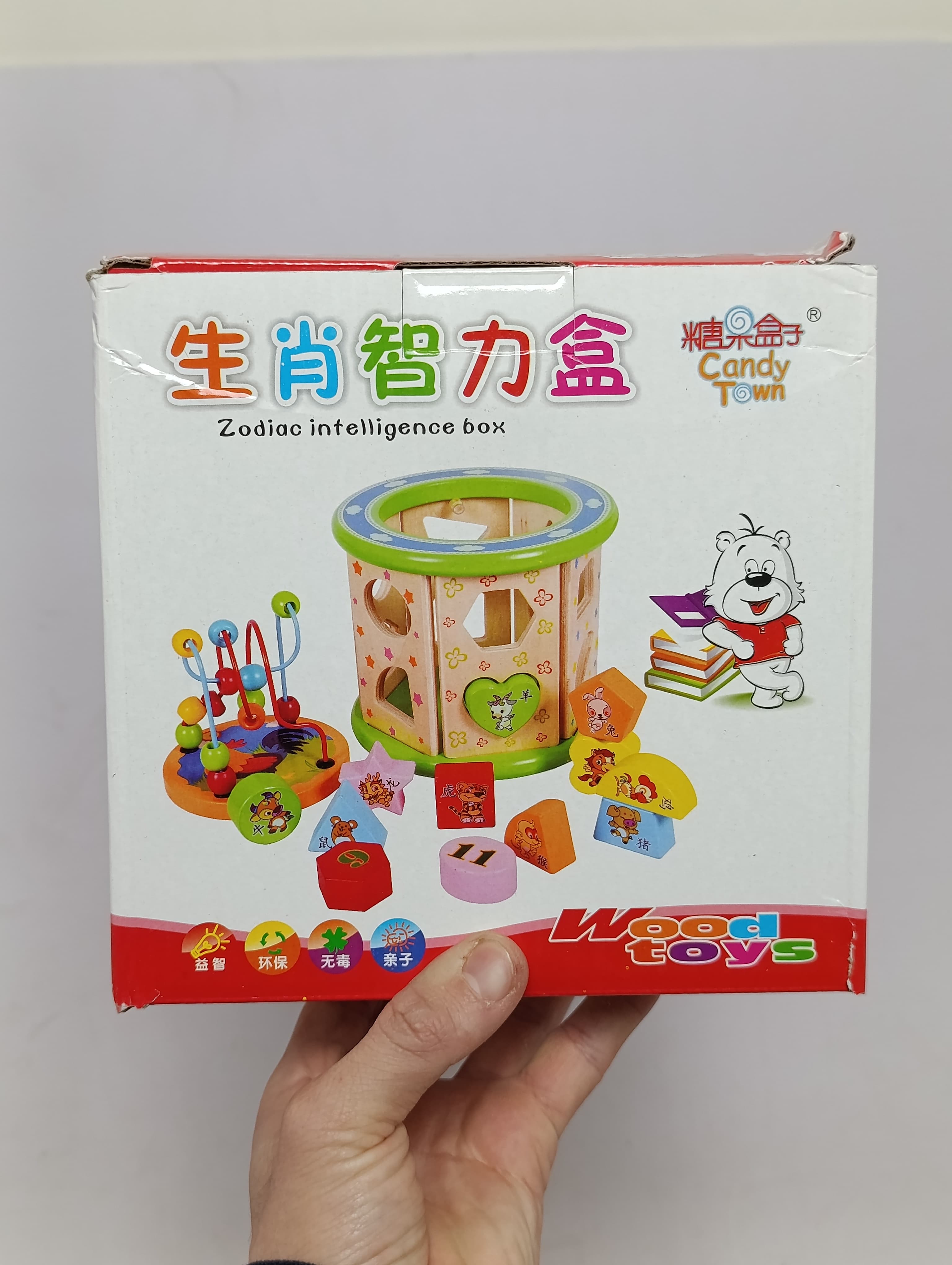 Развивающий лабиринт с геометрическими формами Wood Toys 5 в 1 деревянный — фото 2