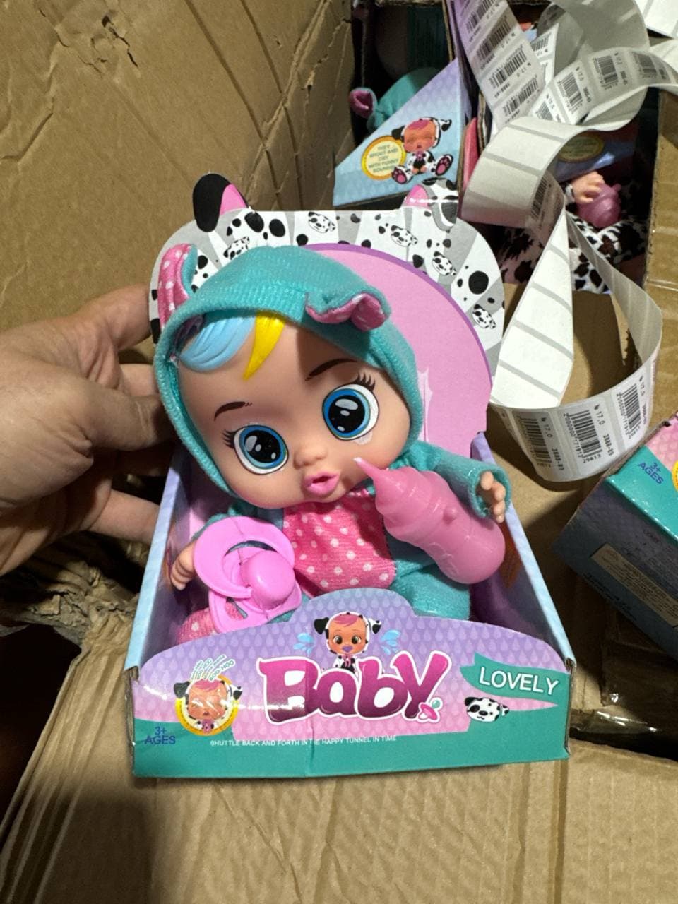 Кукла пупс Baby Lovely в костюме животного, с бутылочкой и соской, для девочек от 3 лет — фото 2