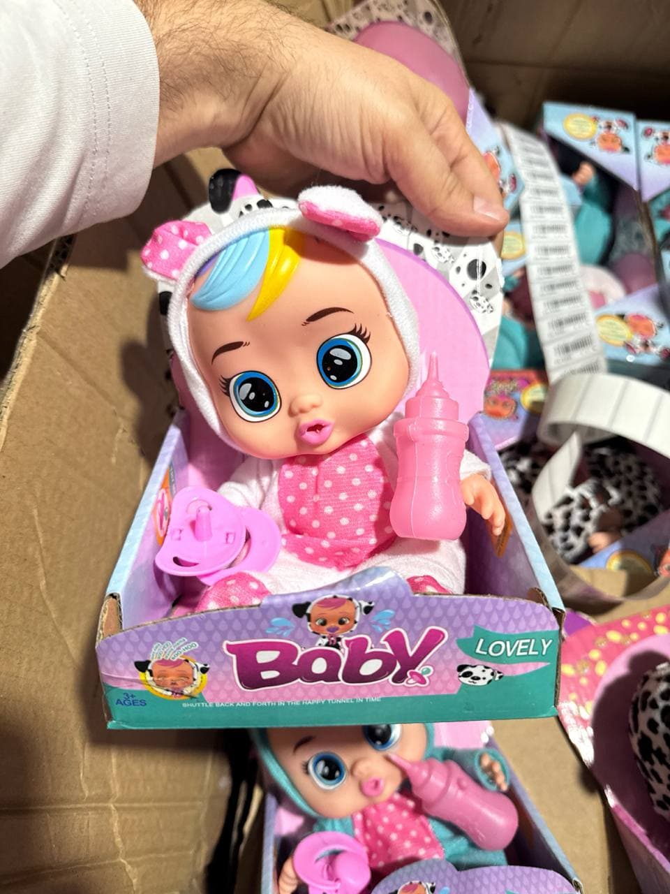 Кукла пупс Baby Lovely в костюме животного, с бутылочкой и соской, для девочек от 3 лет — фото 3