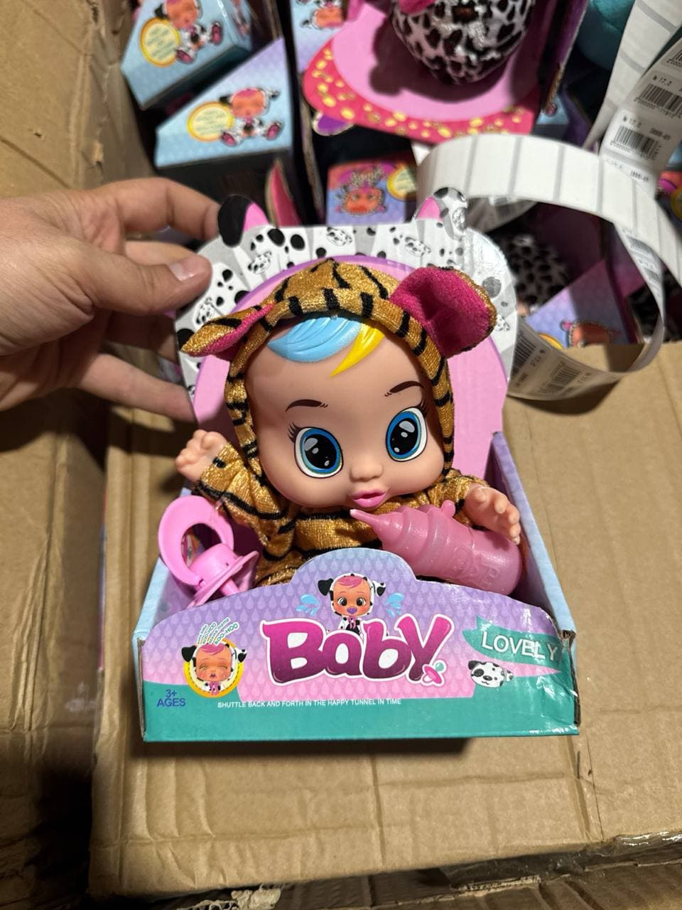 Кукла пупс Baby Lovely в костюме животного, с бутылочкой и соской, для девочек от 3 лет — фото 4