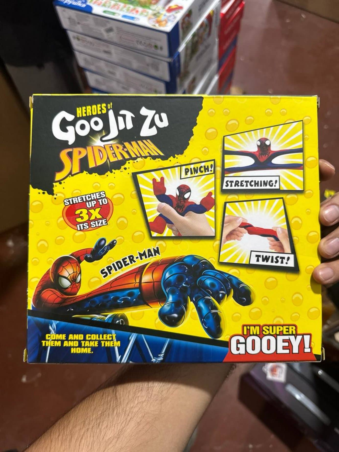 Набор фигурок Goo Jit Zu Marvel, Тянущиеся игрушки-антистресс, Для детей от 4 лет, 4 героя Человек-паук