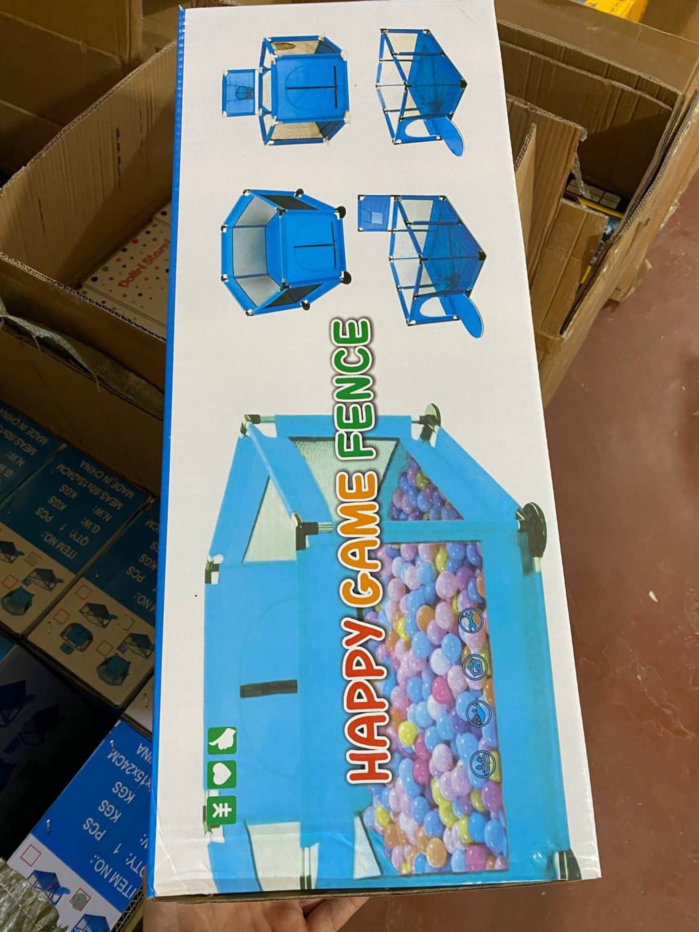 Детский игровой манеж-бассейн, шестиугольная сетчатая конструкция, для развития и первых шагов, вход на молнии