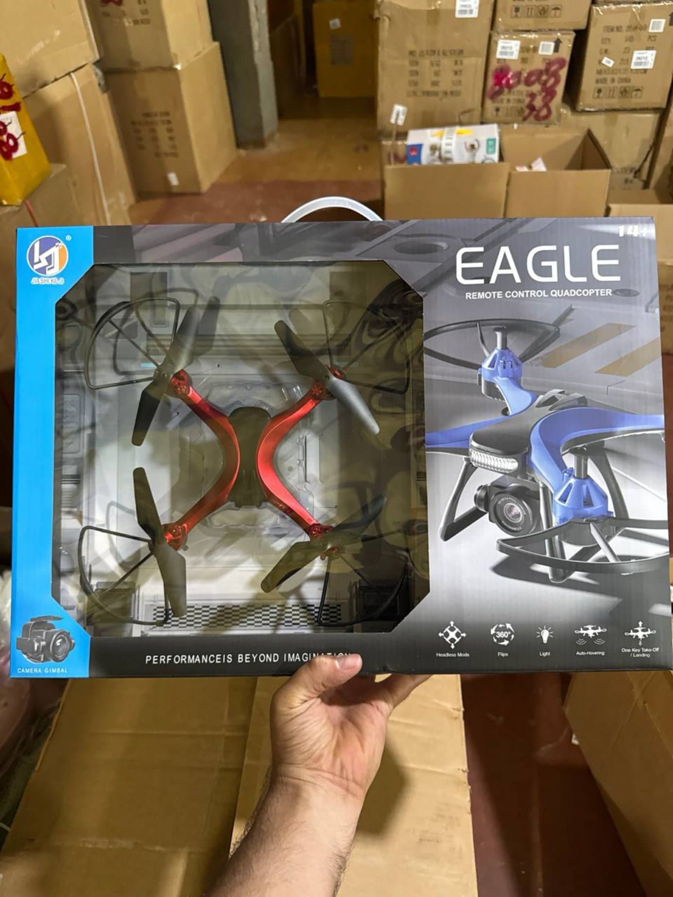 Квадрокоптер EAGLE JS-801 с камерой, дрон на радиоуправлении для мальчиков, режим Headless и флипы 360
