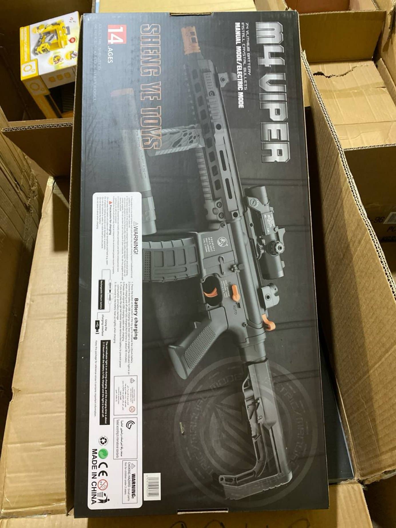Детский автоматический бластер M4 VIPER на орбизах, Гибридный режим 2-в-1, Для активных игр и тренировки меткости — фото 2