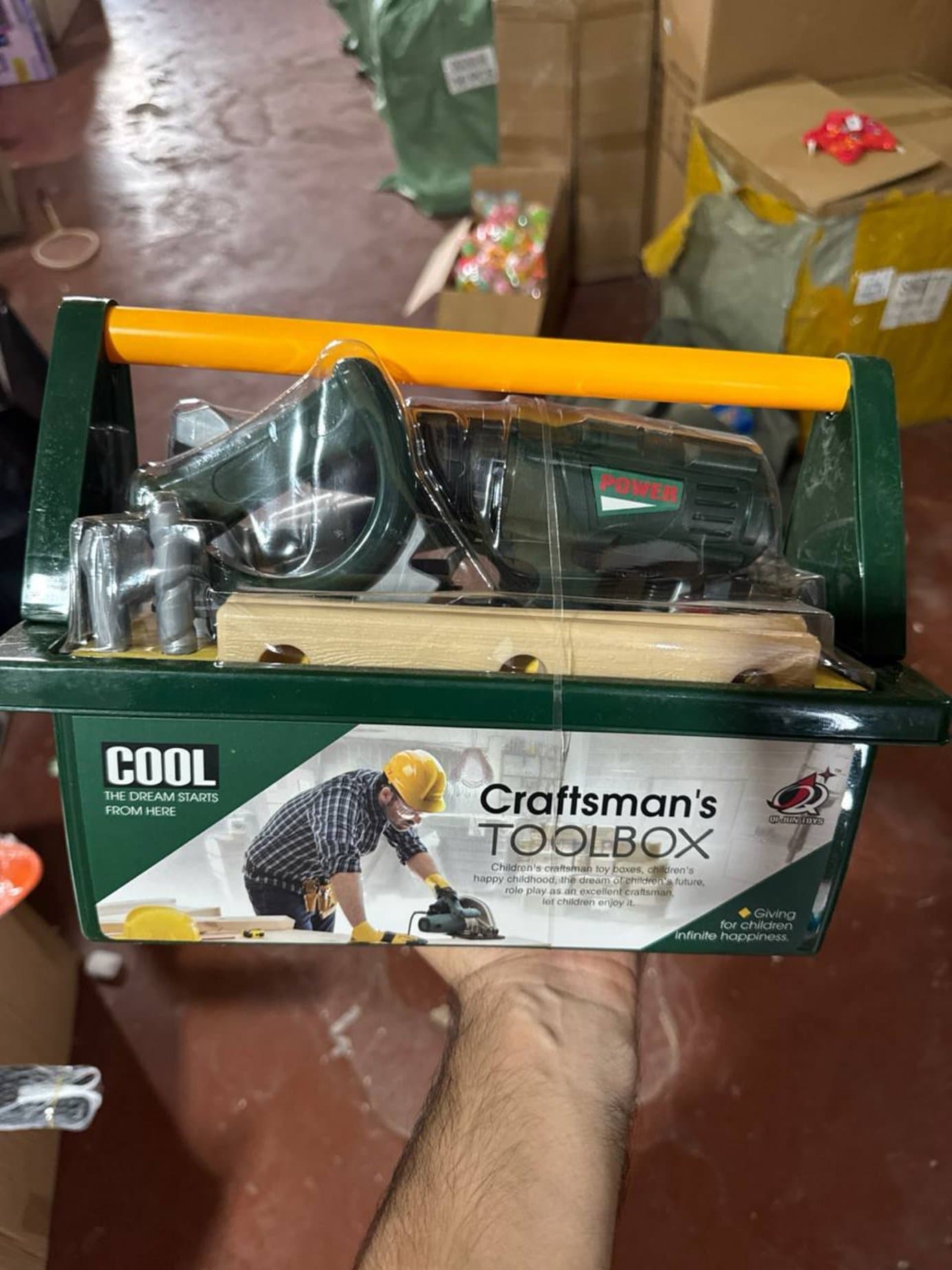 Детский игровой набор инструментов в ящике, Развивающая игрушка Craftsmans для мальчиков, Световые и звуковые эффекты