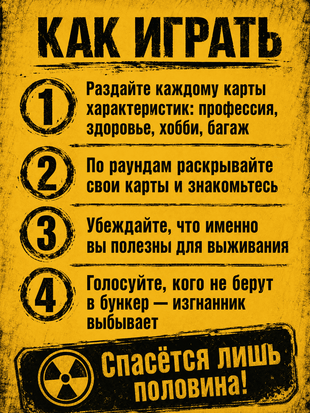 Настольная игра Бункер-Б 3.2, Психологическая стратегия постапокалипсис, Для взрослых компаний, Развитие soft skills — фото 4