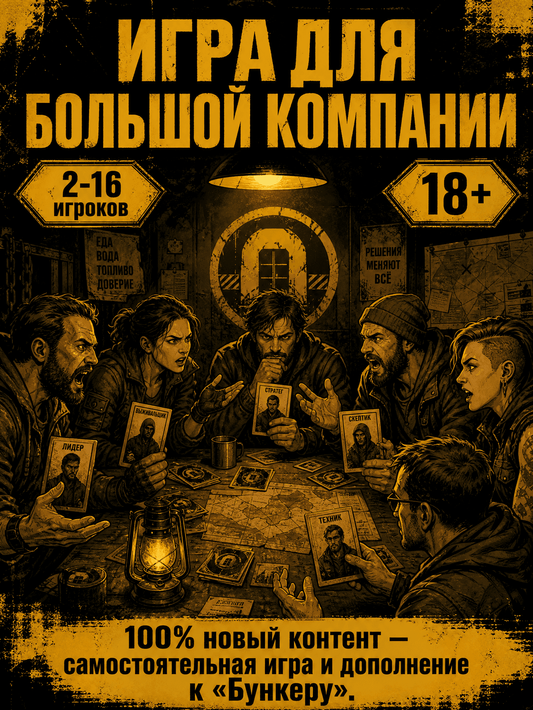 Настольная игра Бункер-Б 3.2, Психологическая стратегия постапокалипсис, Для взрослых компаний, Развитие soft skills — фото 6