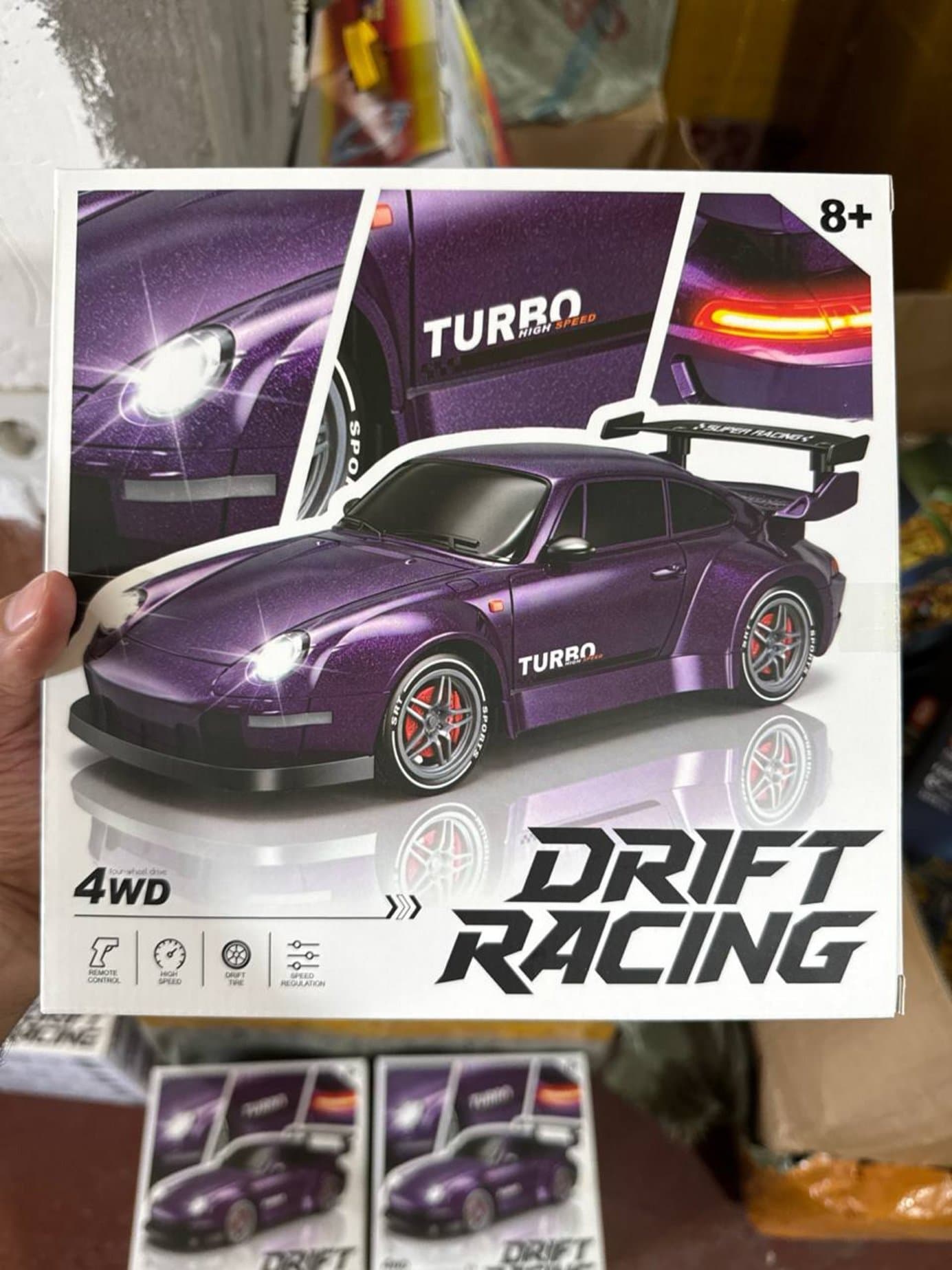 Машина для дрифта на пульте управления 4WD, 1:24 Porsche, сменные колеса