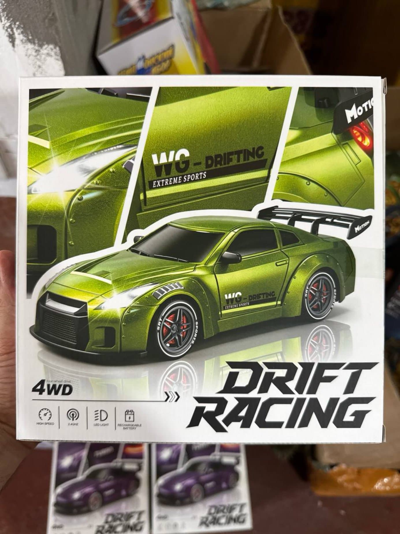Машина для дрифта на пульте управления 4WD, 1:24 Porsche, сменные колеса — фото 2