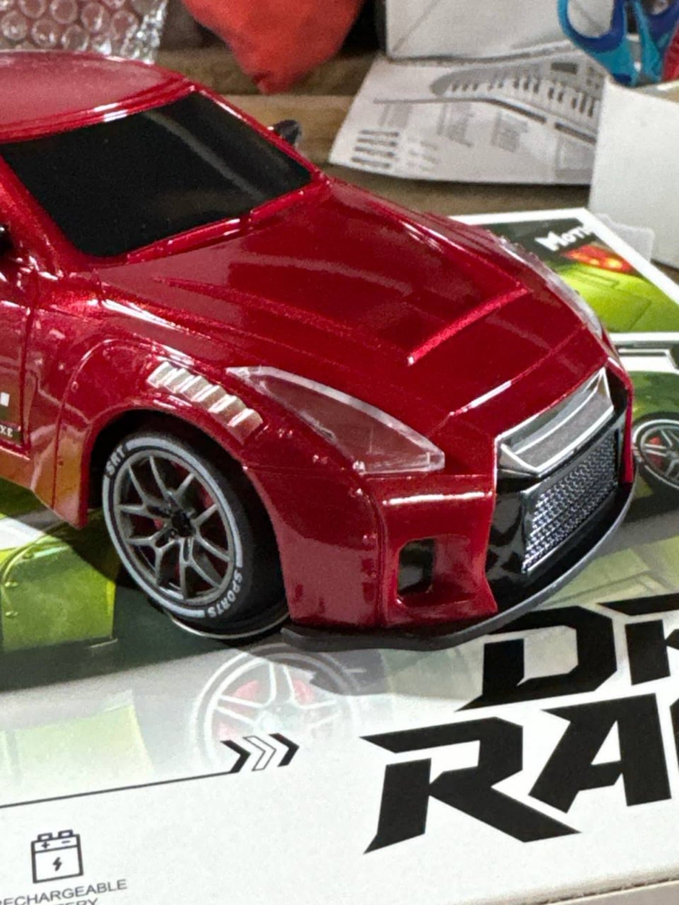 Машина для дрифта на пульте управления 4WD, 1:24 Porsche, сменные колеса — фото 9