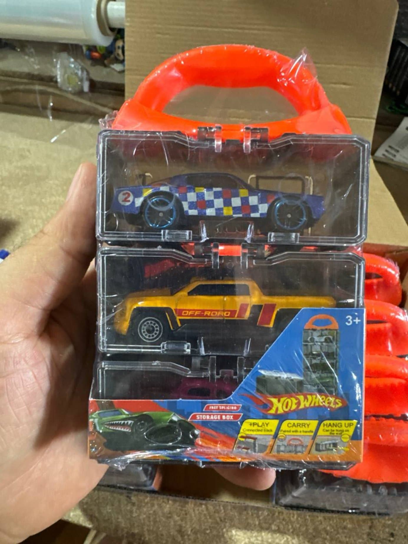 Набор машинок 3 в 1 Hot Wheels стиль, Кейс-трансформер, Игрушка для мальчиков — фото 6