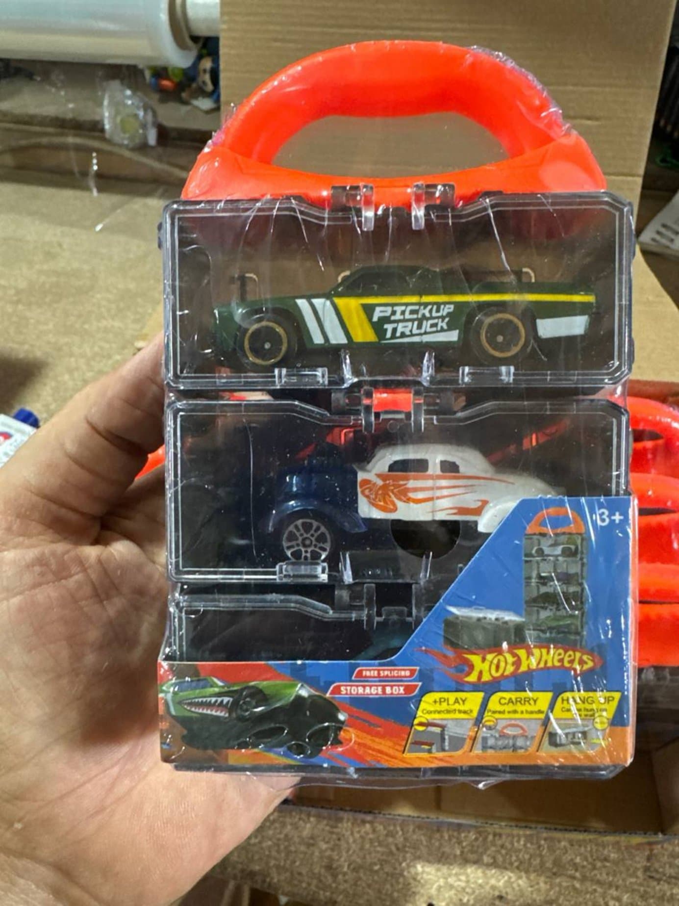 Набор машинок 3 в 1 Hot Wheels стиль, Кейс-трансформер, Игрушка для мальчиков — фото 7