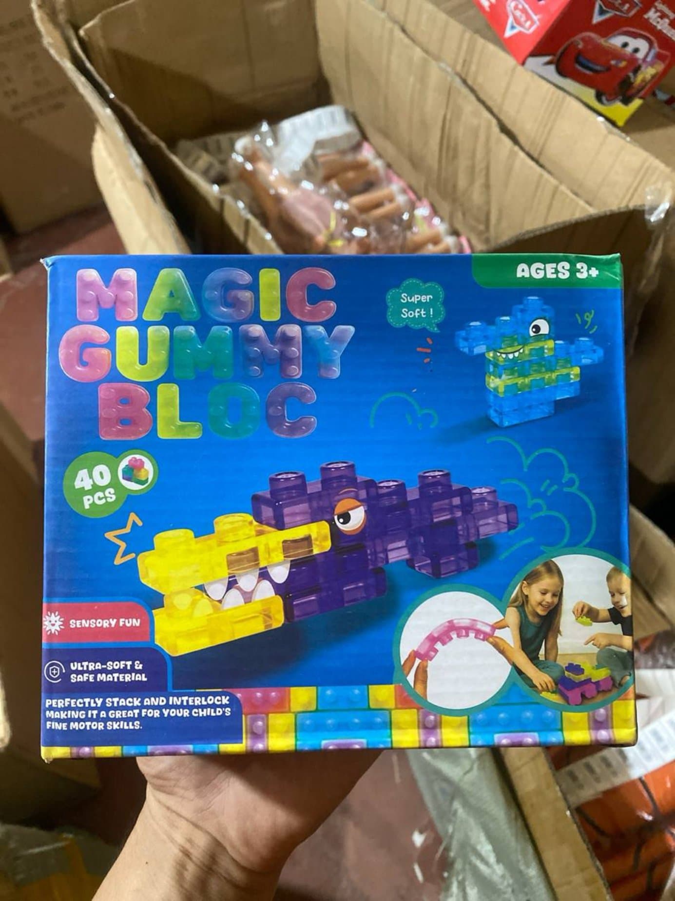 Мягкий желейный конструктор Magic Gummy Bloc, 40 гибких сенсорных деталей