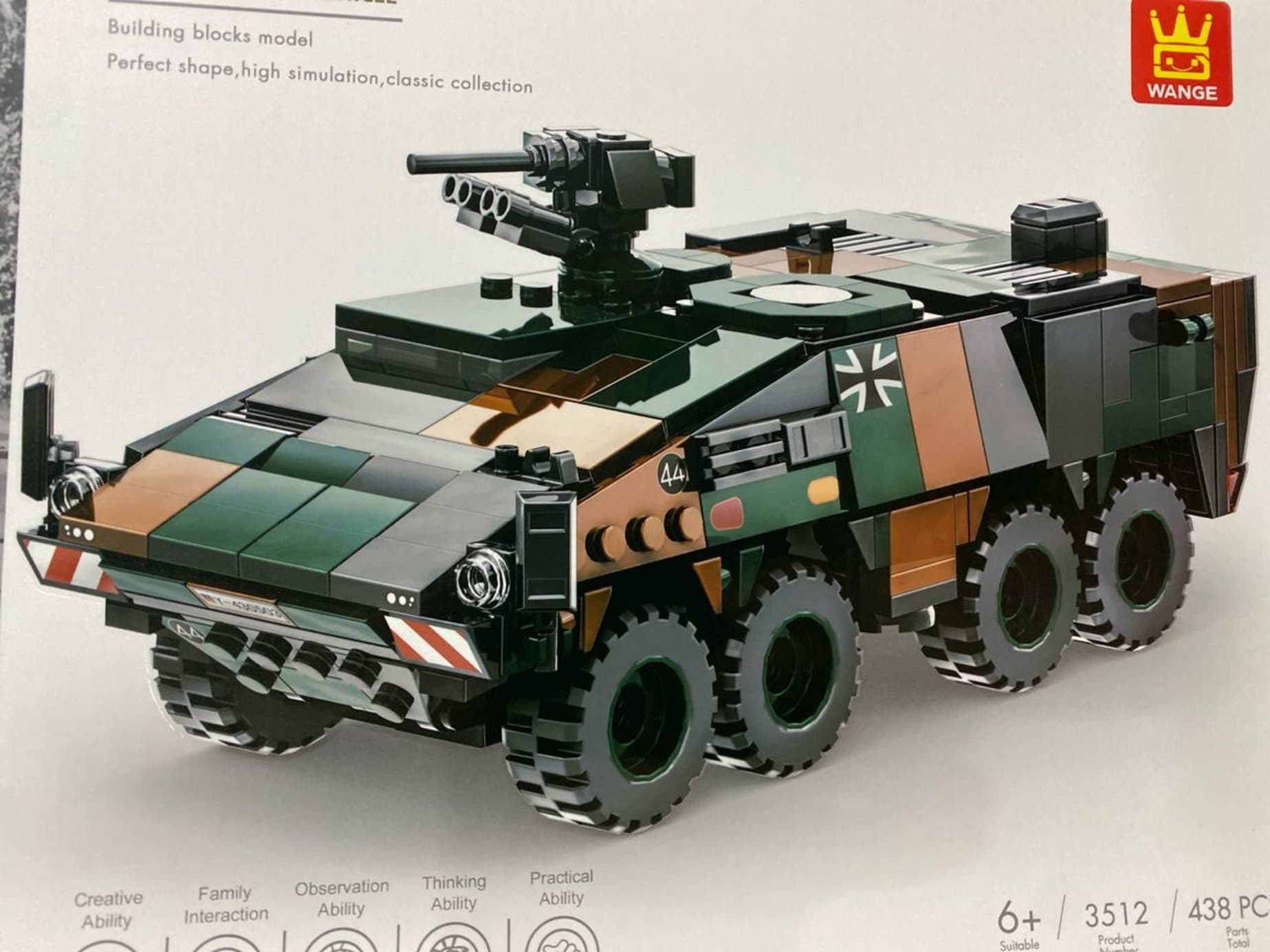 Конструктор БТР Boxer Wange 3512 Военная техника, 438 деталей — фото 3
