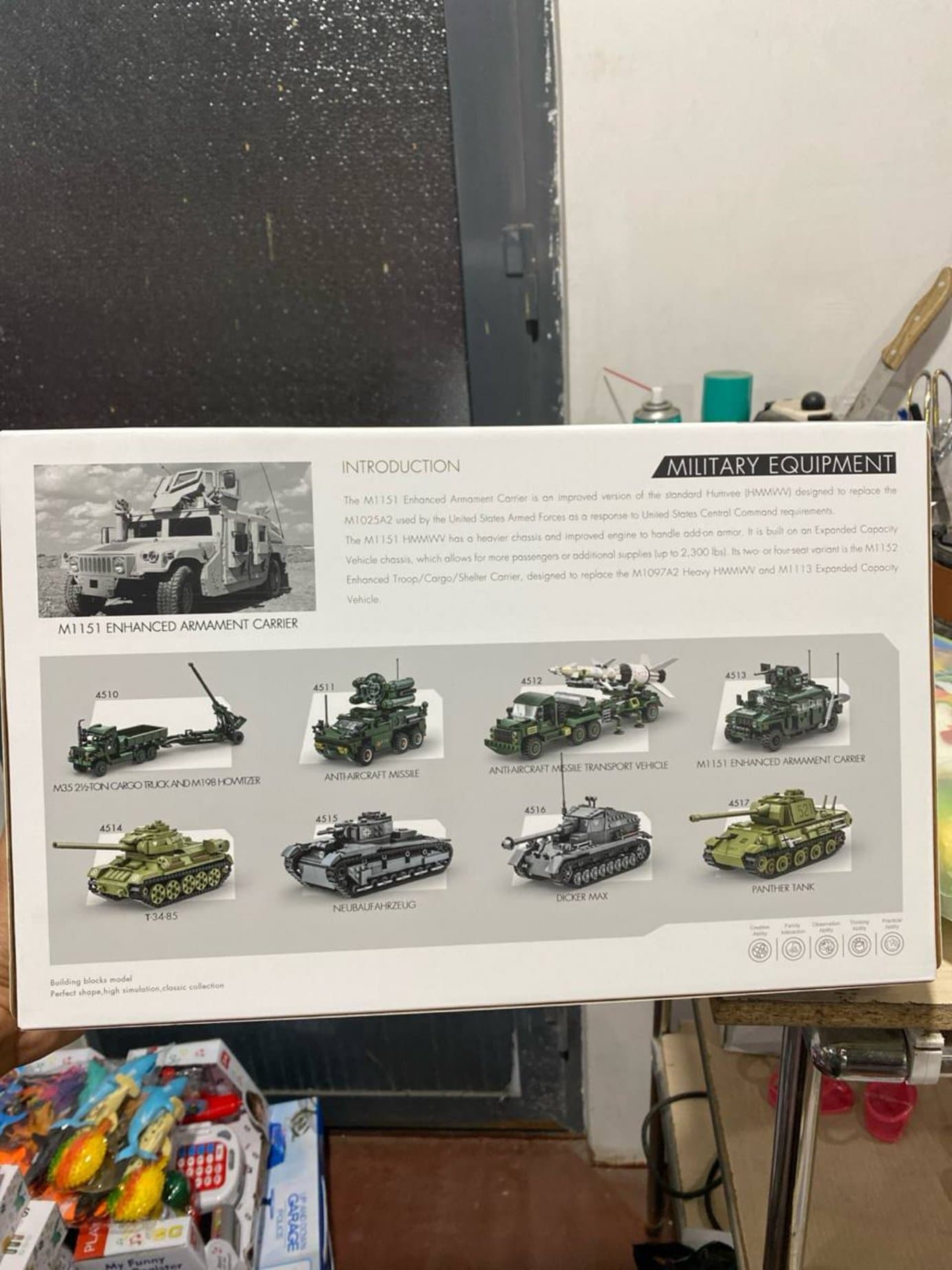 Конструктор Военный бронеавтомобиль M1151 Wange Military, 518 деталей, для мальчиков — фото 2