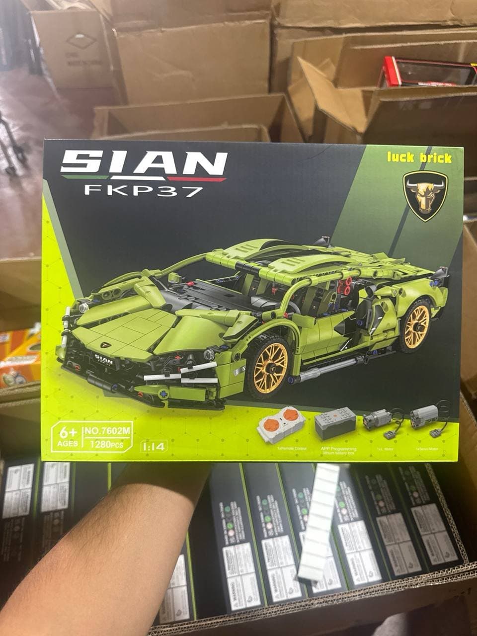 Конструктор Lamborghini Sian FKP37 1:14, 1280 деталей, коллекционная модель машины
