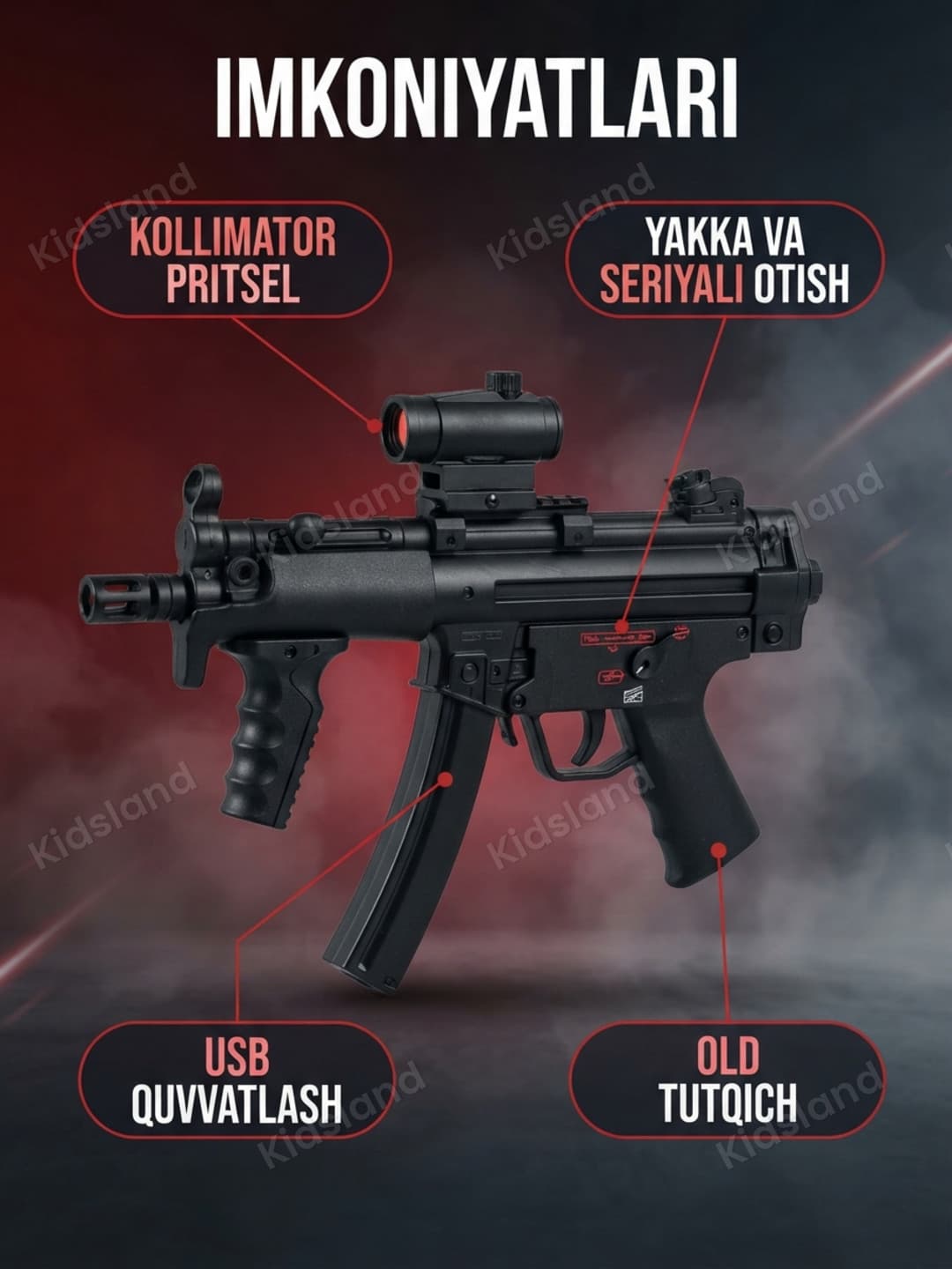 Орбиз-автомат UTG MP5K тактический нейлоновый для гидробола — фото 2
