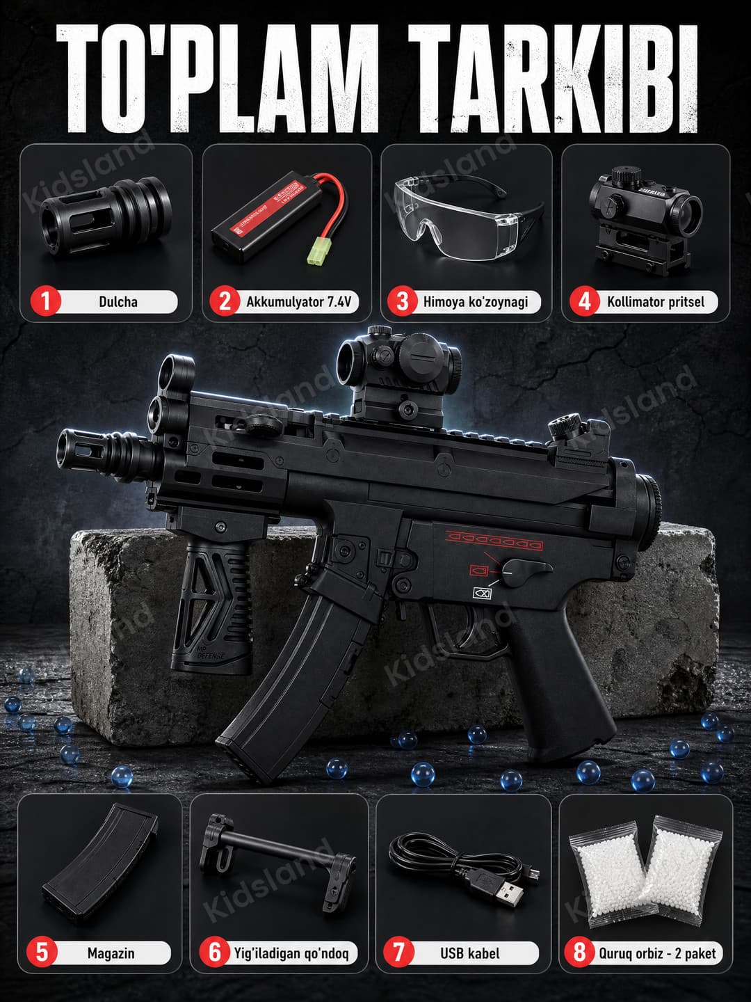 Орбиз-автомат UTG MP5K тактический нейлоновый для гидробола — фото 5