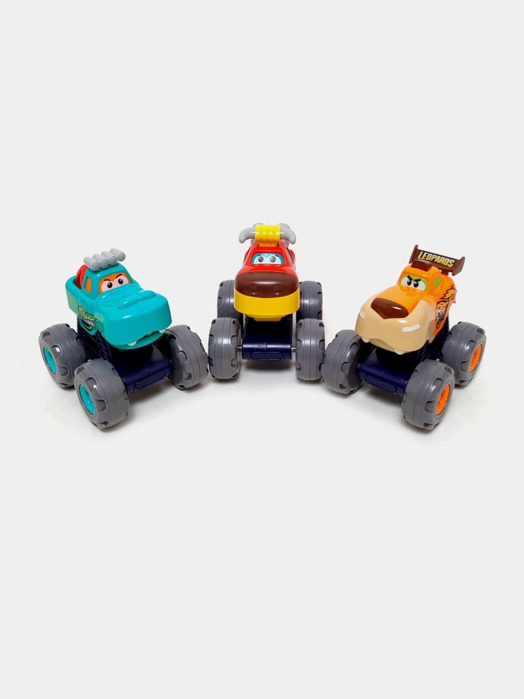 Hola Набор машинок Monster Truck Push-and-Go, 3 шт., От 12 месяцев, Развивающие игрушки — фото 2