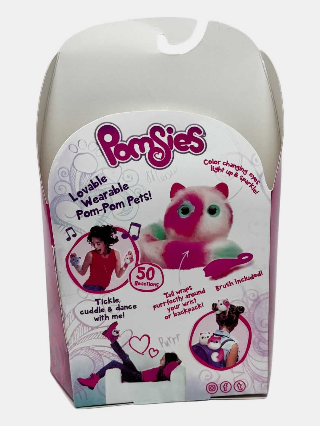 Pamsies помпон-кошка, носимая мягкая игрушка, для малышей 3+ лет, сенсорное развитие — фото 3
