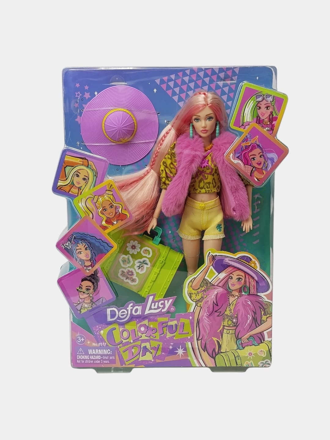 Кукла Defa Lucy Colorful Day с розовыми волосами и аксессуарами для девочек — фото 2