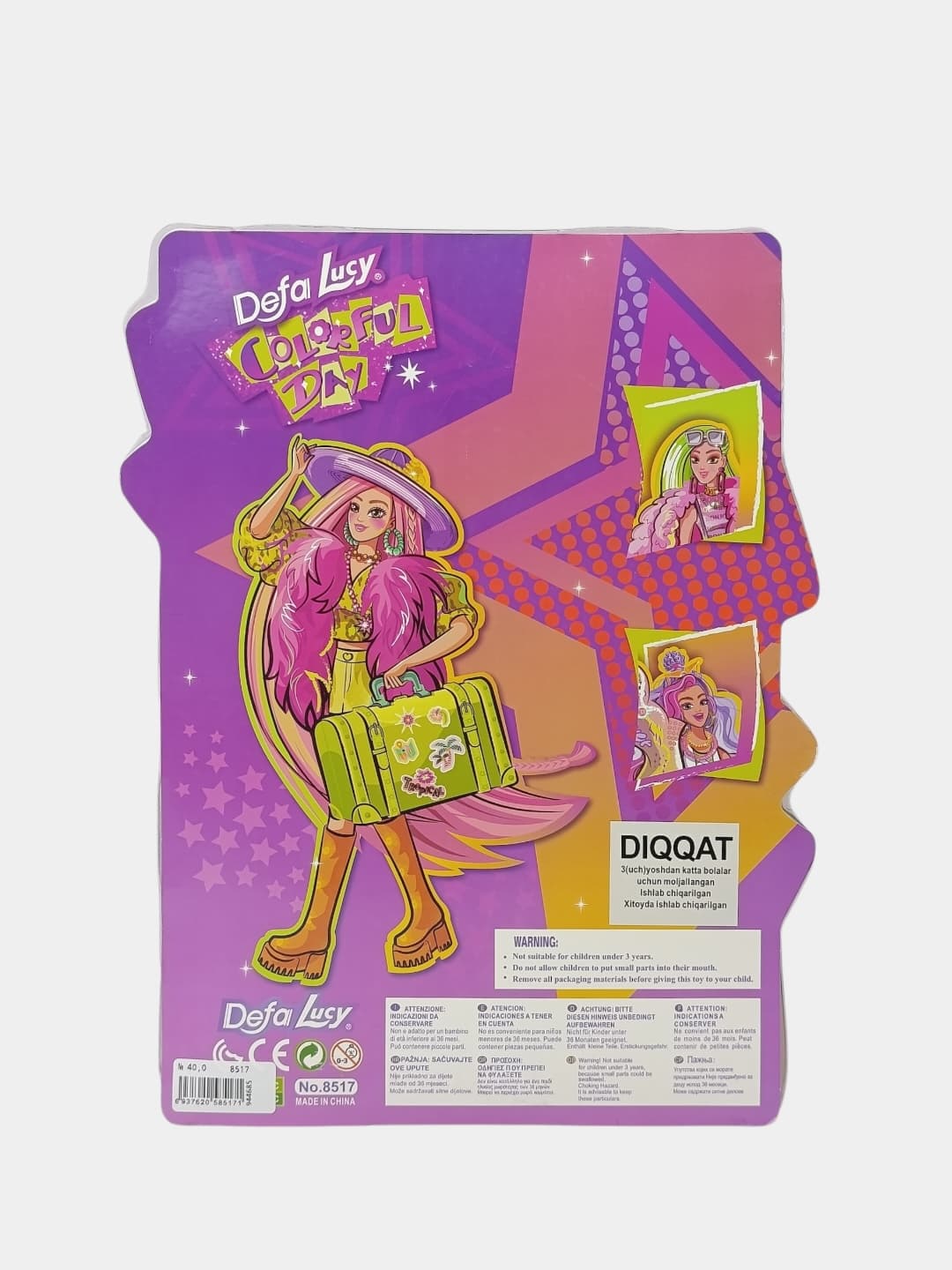 Кукла Defa Lucy Colorful Day с розовыми волосами и аксессуарами для девочек — фото 3