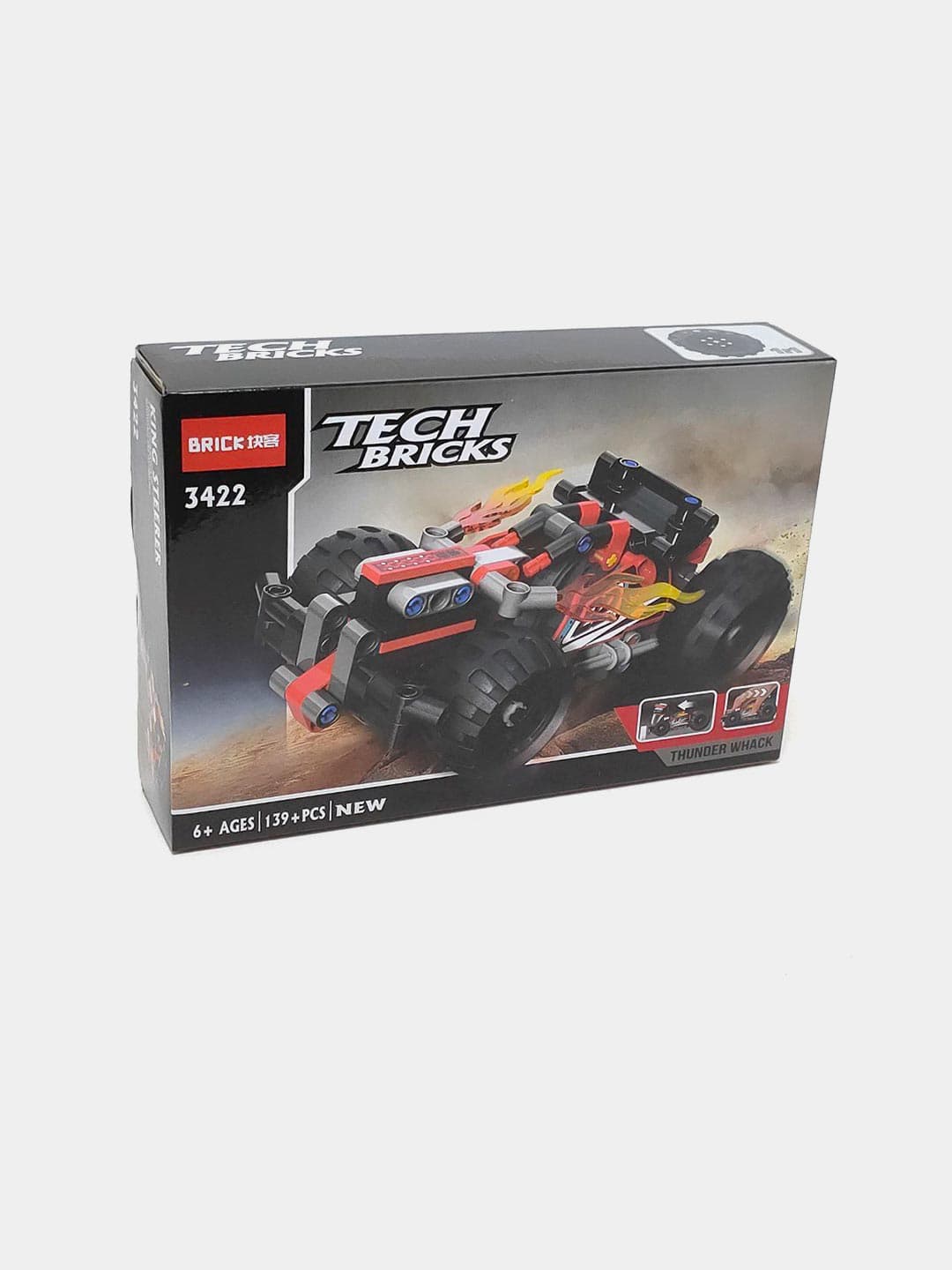 Конструктор Tech Bricks Thunder Whack, Гоночный вездеход 139 деталей, Для детей от 6 лет, STEM-обучение