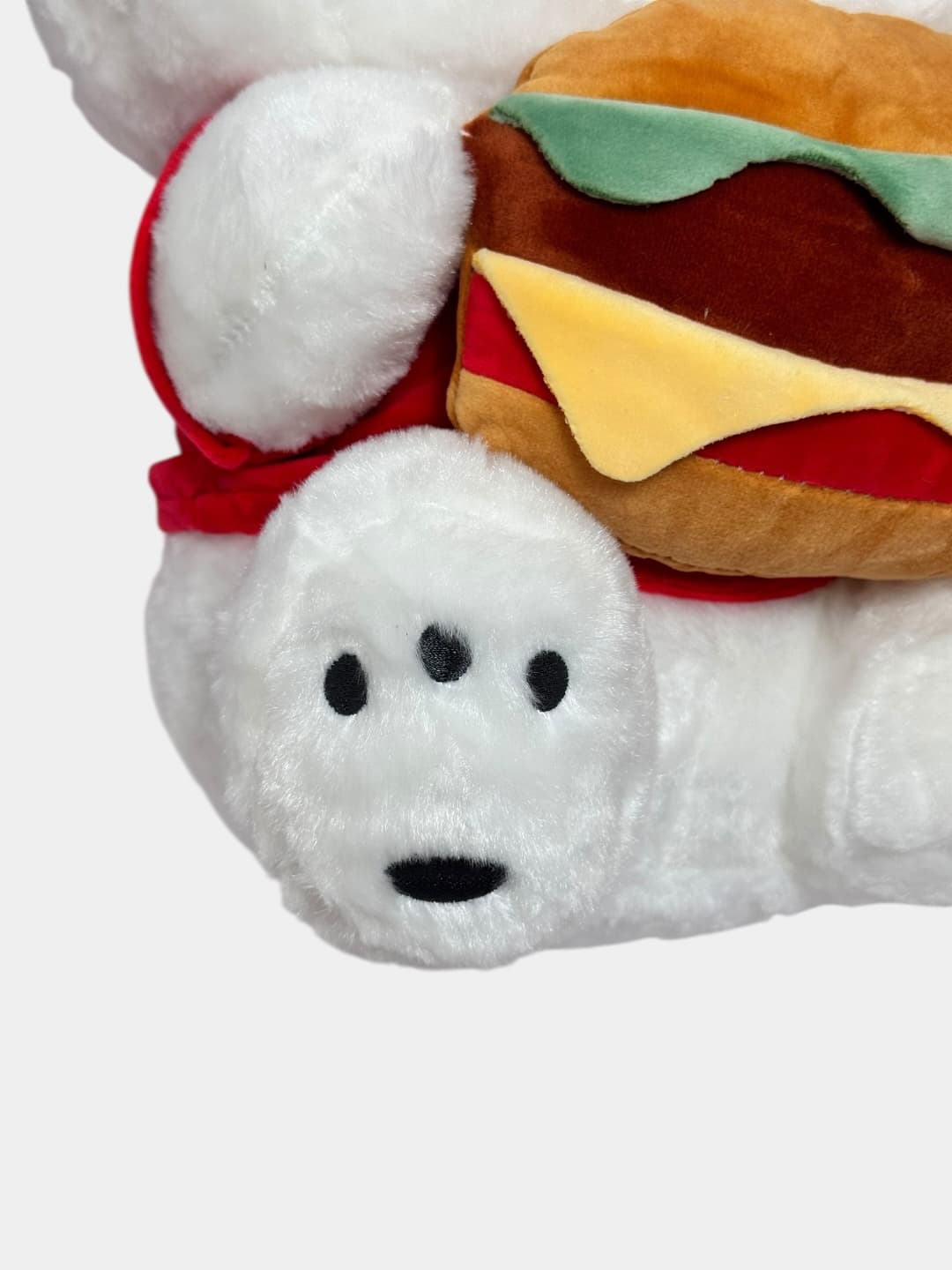 Мягкая игрушка Почако с гамбургером Sanrio Pochacco в униформе, 44 см — фото 3