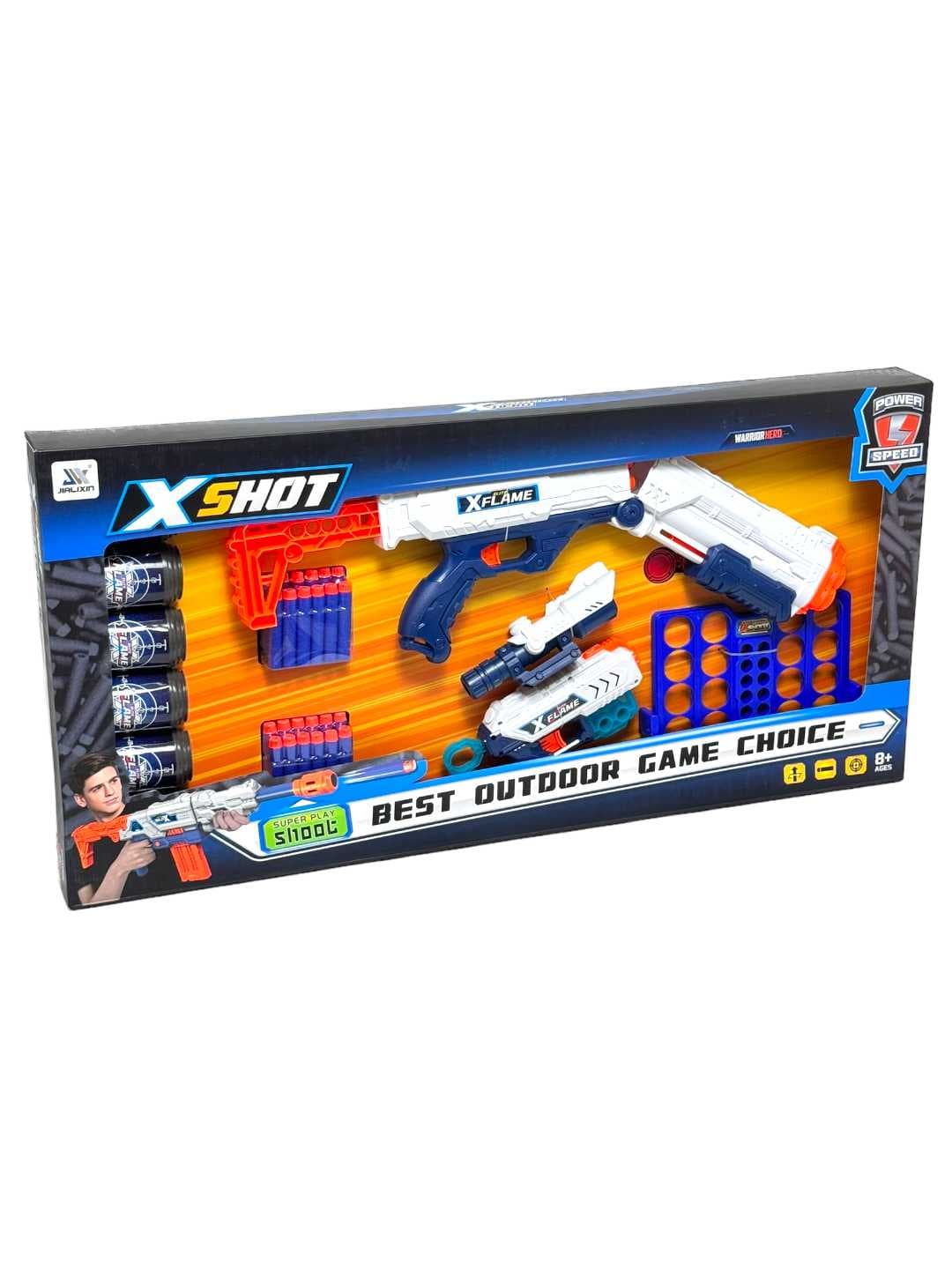 Детский бластер XSHOT, XFlame дизайн, для активных игр, развивающий меткость