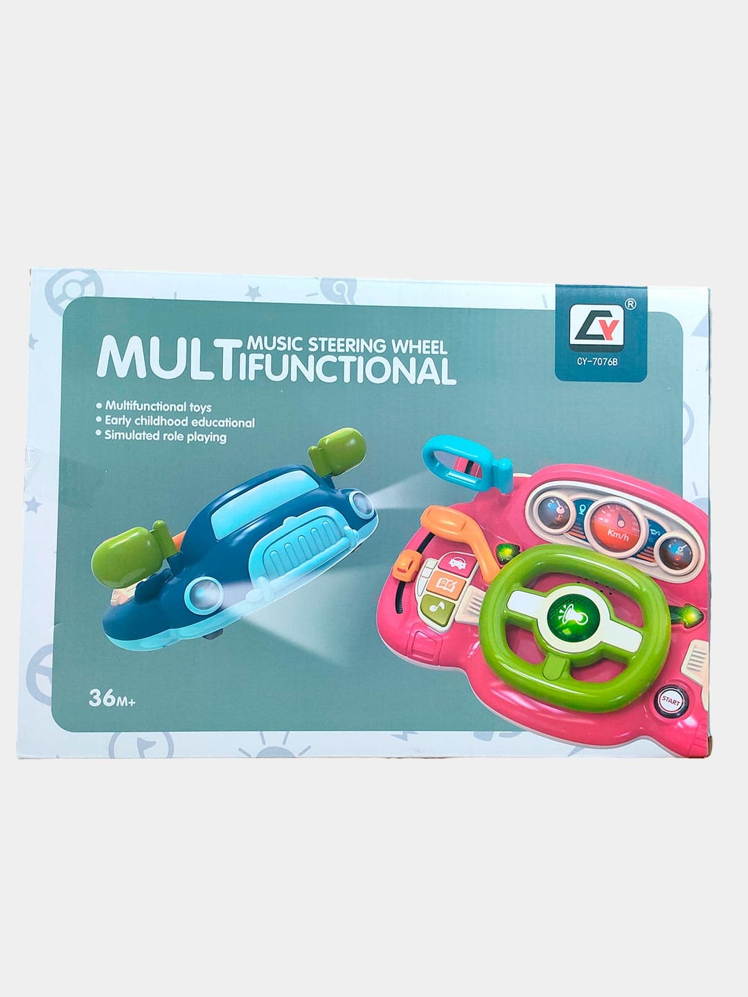 Музыкальный руль игровой центр для детей со световыми и звуковыми эффектами