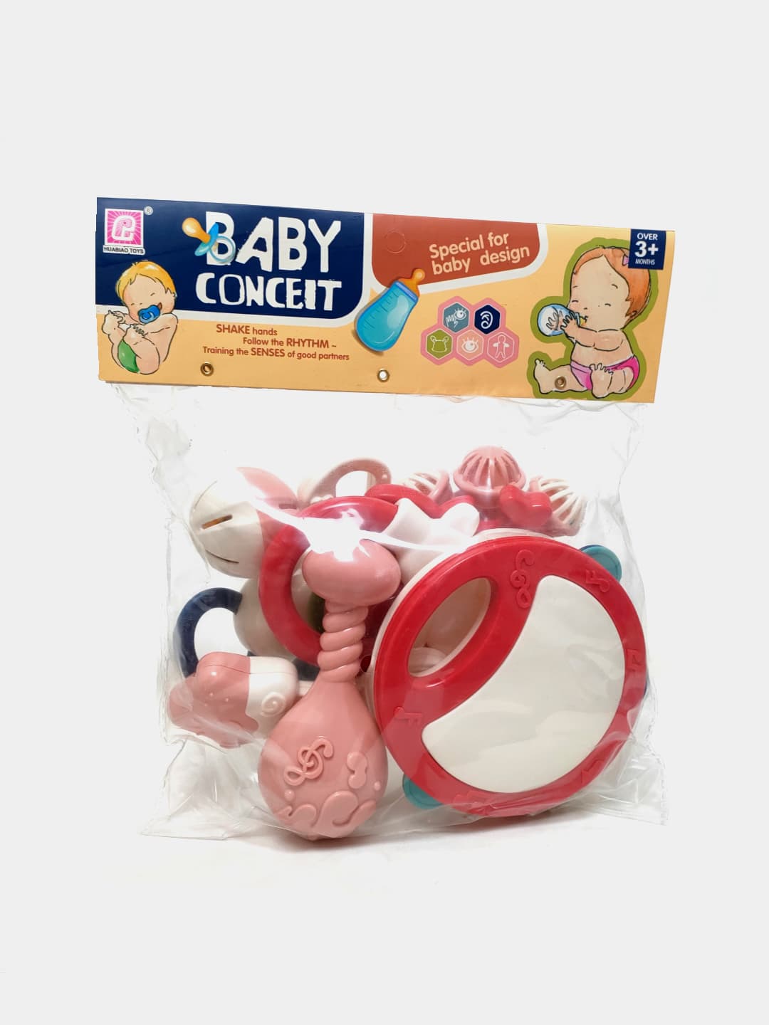Набор погремушек Baby Conceit, Для сенсорного и тактильного развития, Для детей от 3 месяцев