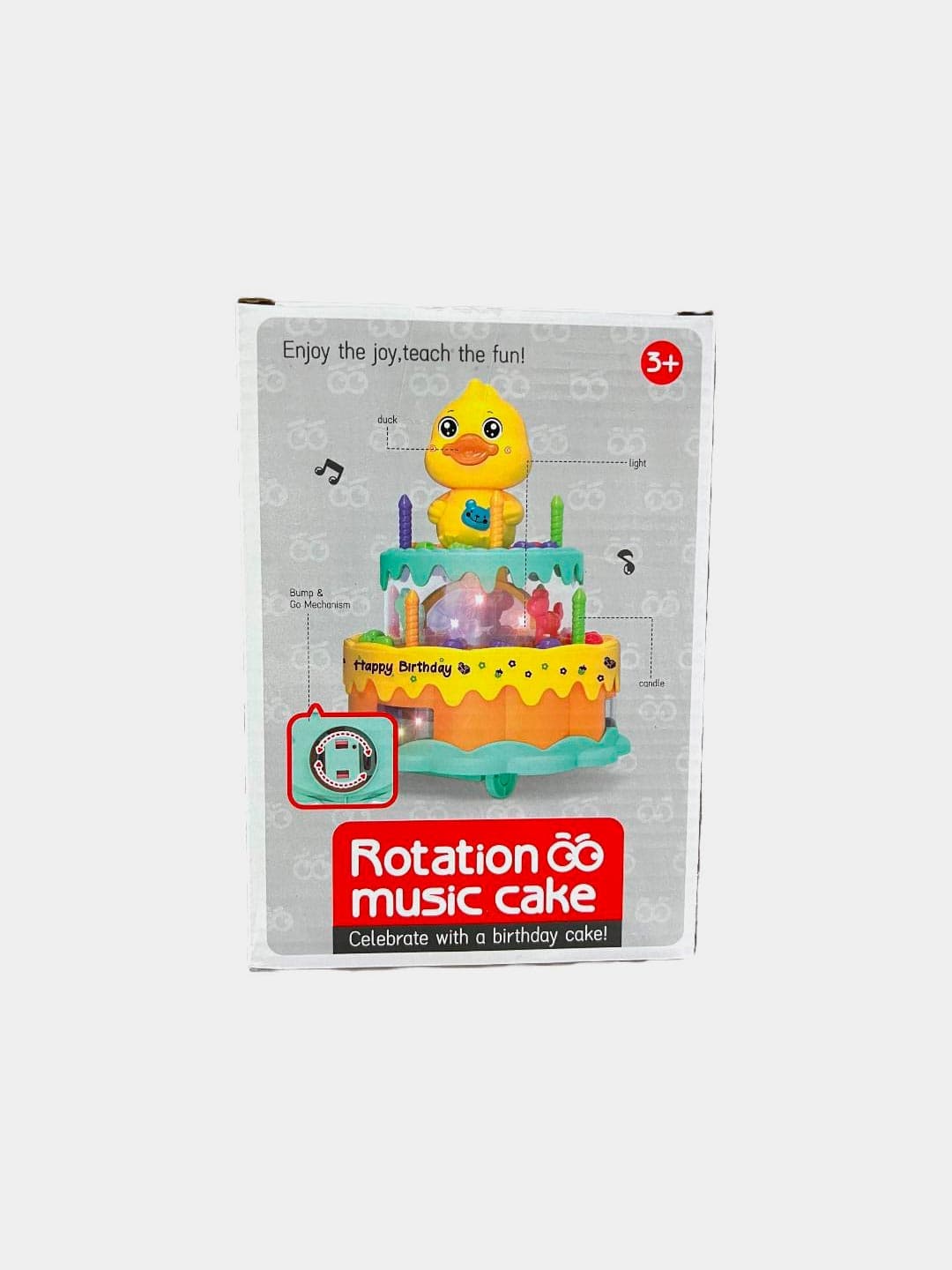 Музыкальная Утка-Торт, Вращающаяся с Подсветкой, Для Детей от 3 лет