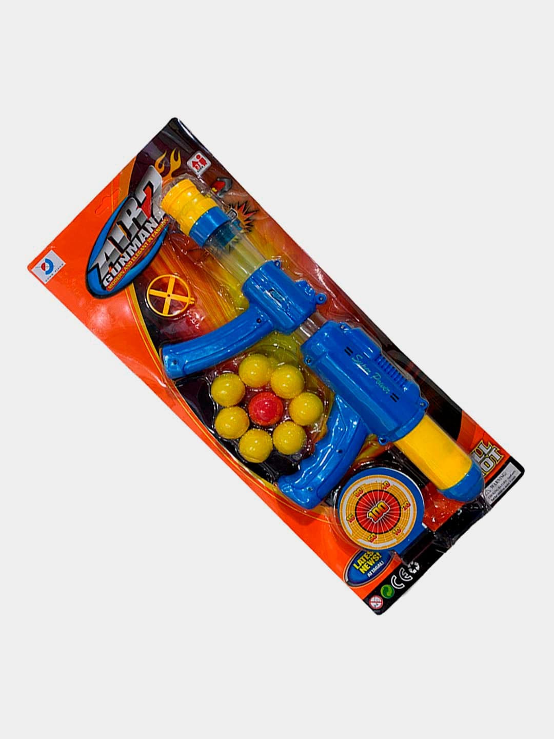 Воздушка Air gunman игровой набор с мишенью и мягкими шариками, помповый пистолет