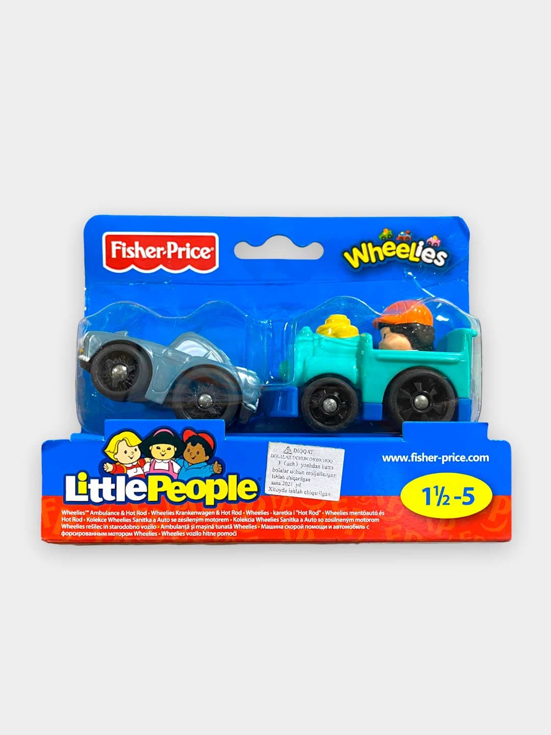 Набор машинок Fisher-Price Little People, 2 шт, от 1.5 до 5 лет, безопасный пластик