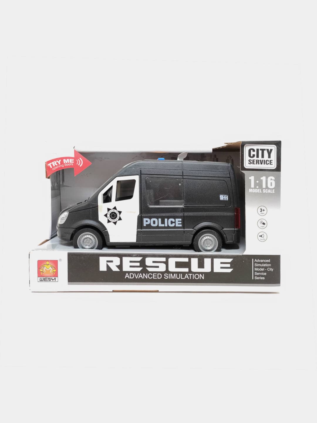 Полицейский фургон Rescue WENYI инерционный со светом и звуком, 1:16