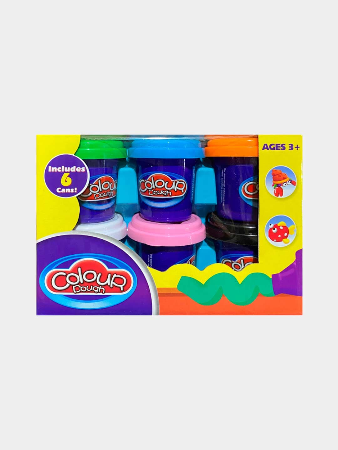 Пластилин мягкий Colour Dough для детского творчества, масса для лепки, 6 цветов